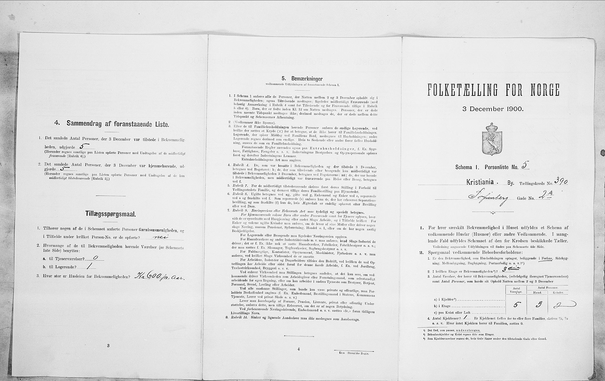 SAO, Folketelling 1900 for 0301 Kristiania kjøpstad, 1900, s. 87307