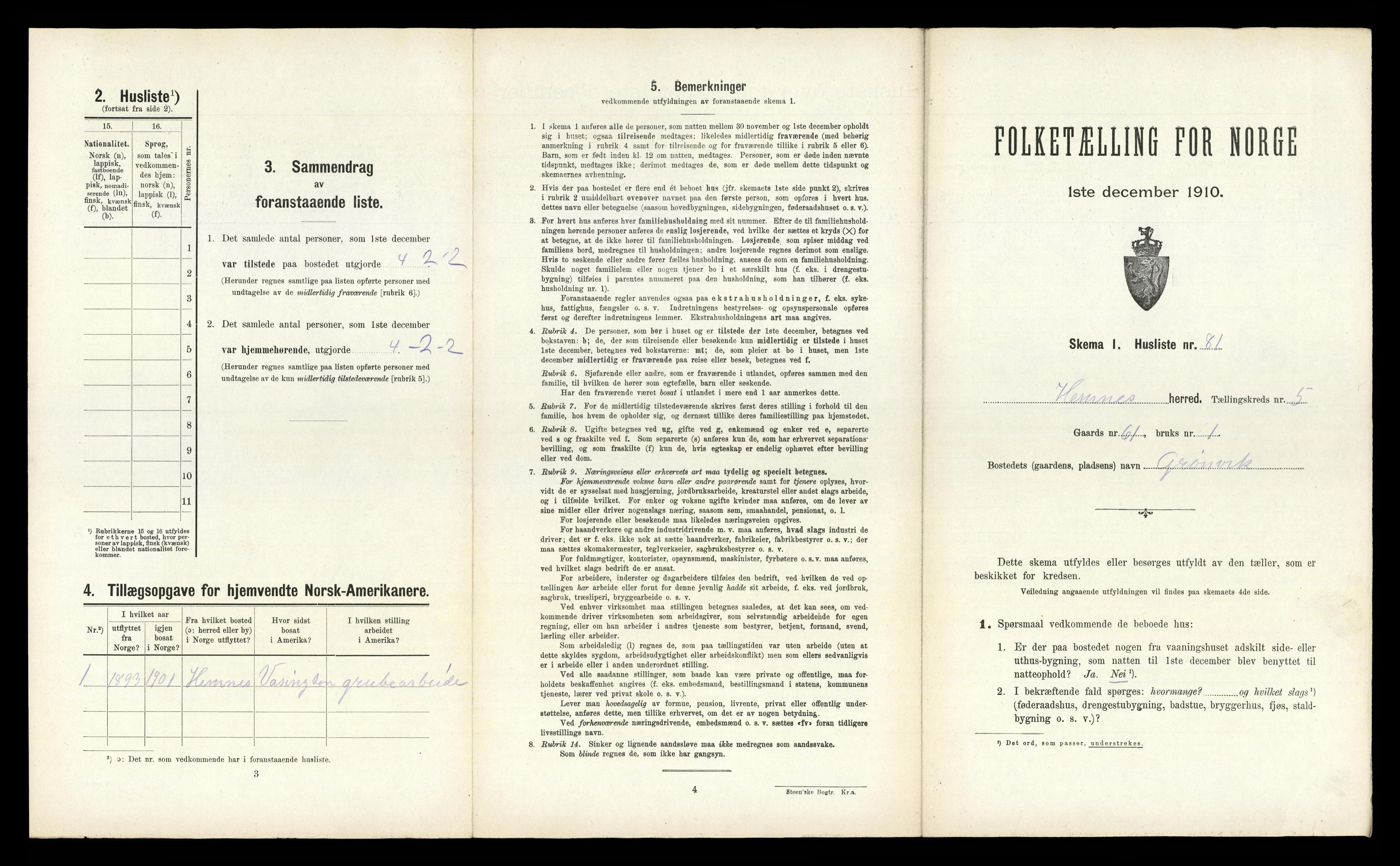 RA, Folketelling 1910 for 1832 Hemnes herred, 1910, s. 1246