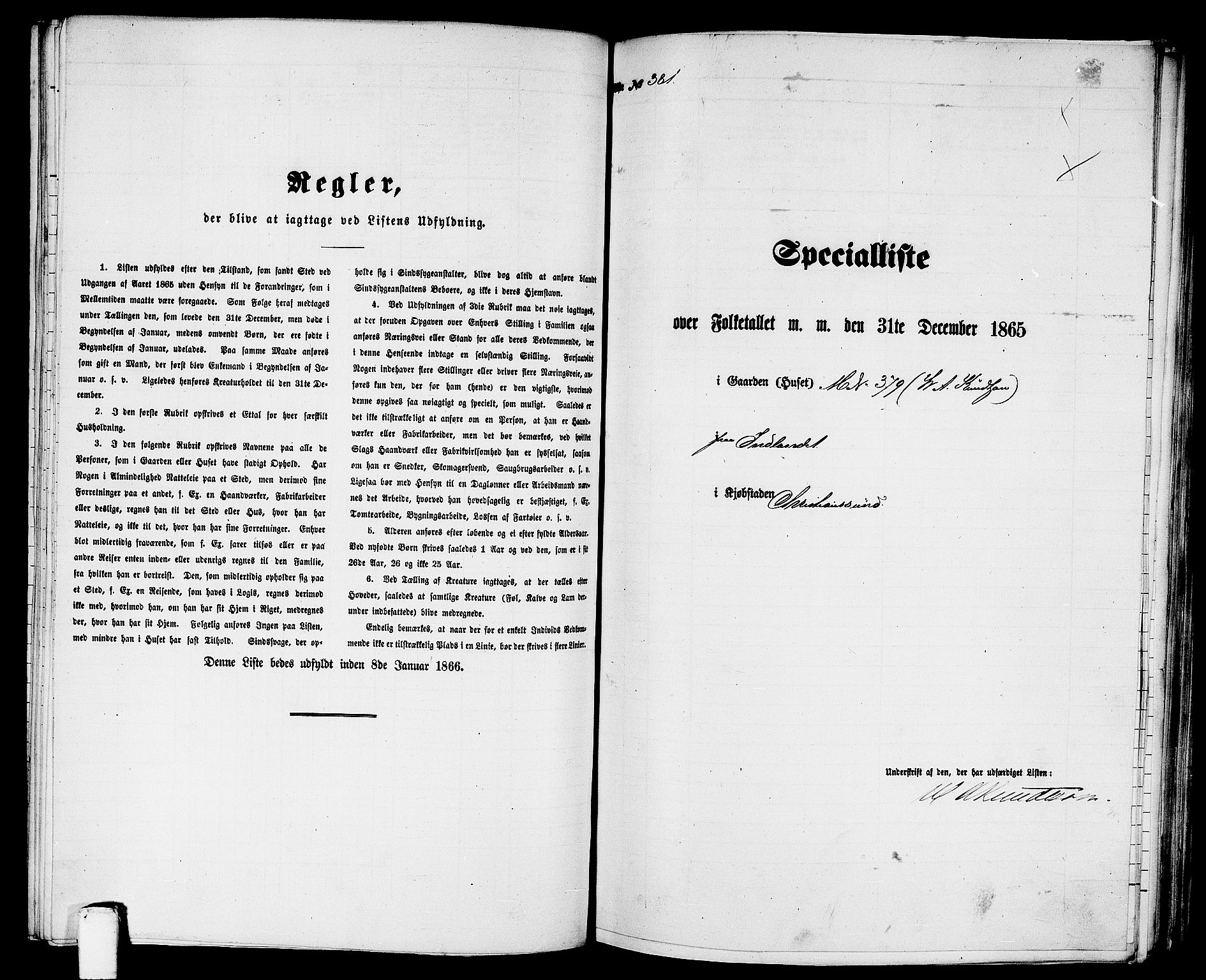 RA, Folketelling 1865 for 1503B Kristiansund prestegjeld, Kristiansund kjøpstad, 1865, s. 777