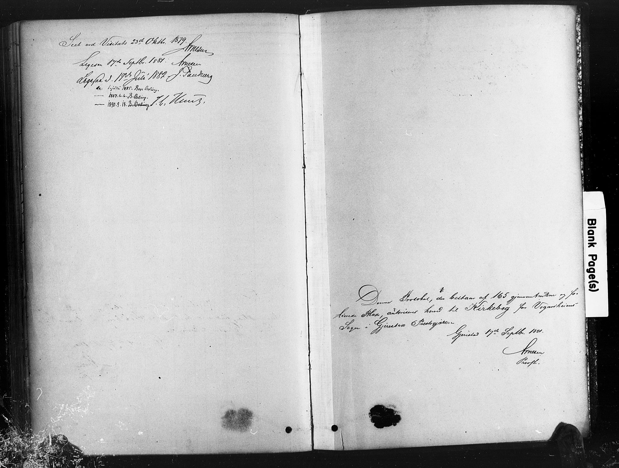 Gjerstad sokneprestkontor, AV/SAK-1111-0014/F/Fa/Fab/L0004: Ministerialbok nr. A 4, 1879-1890, s. 161