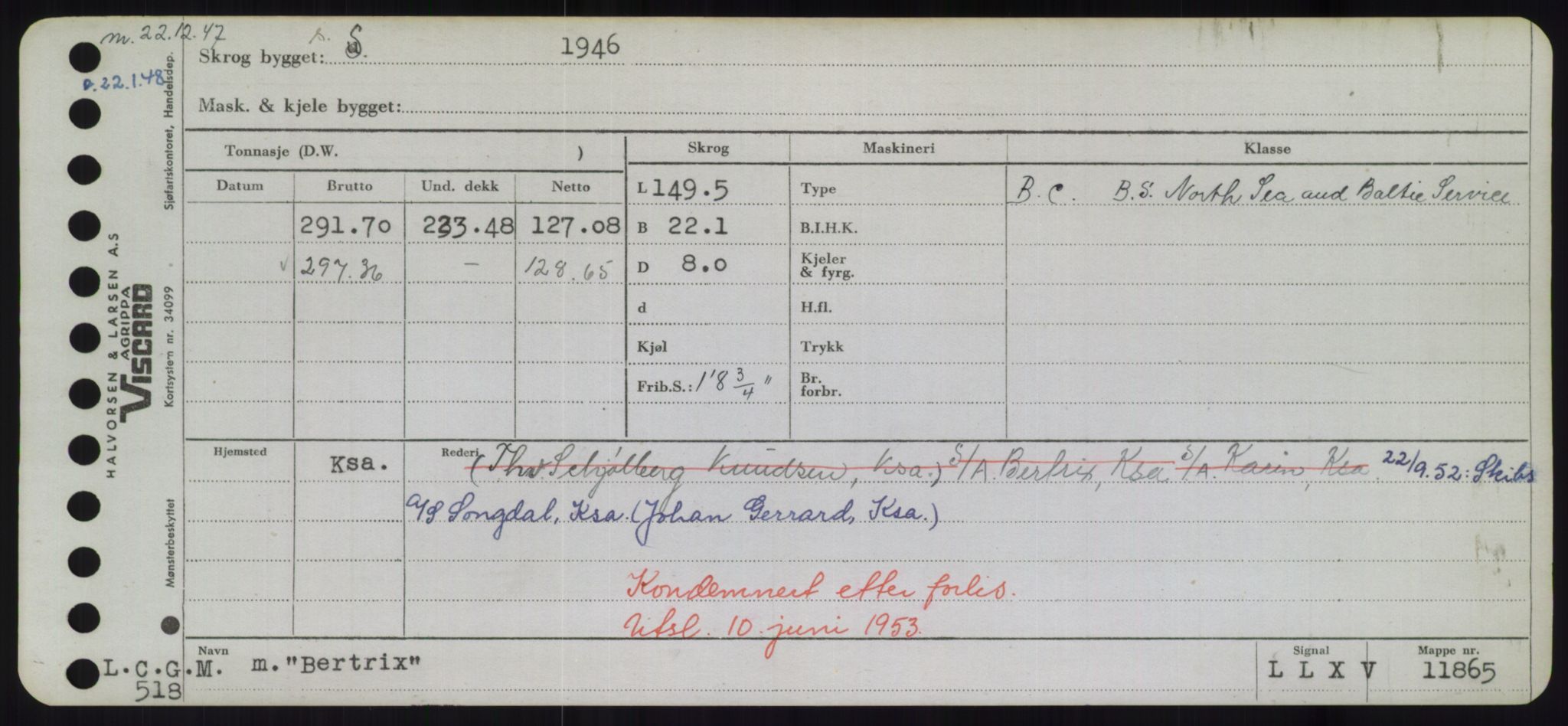 Sjøfartsdirektoratet med forløpere, Skipsmålingen, RA/S-1627/H/Hd/L0003: Fartøy, B-Bev, s. 907