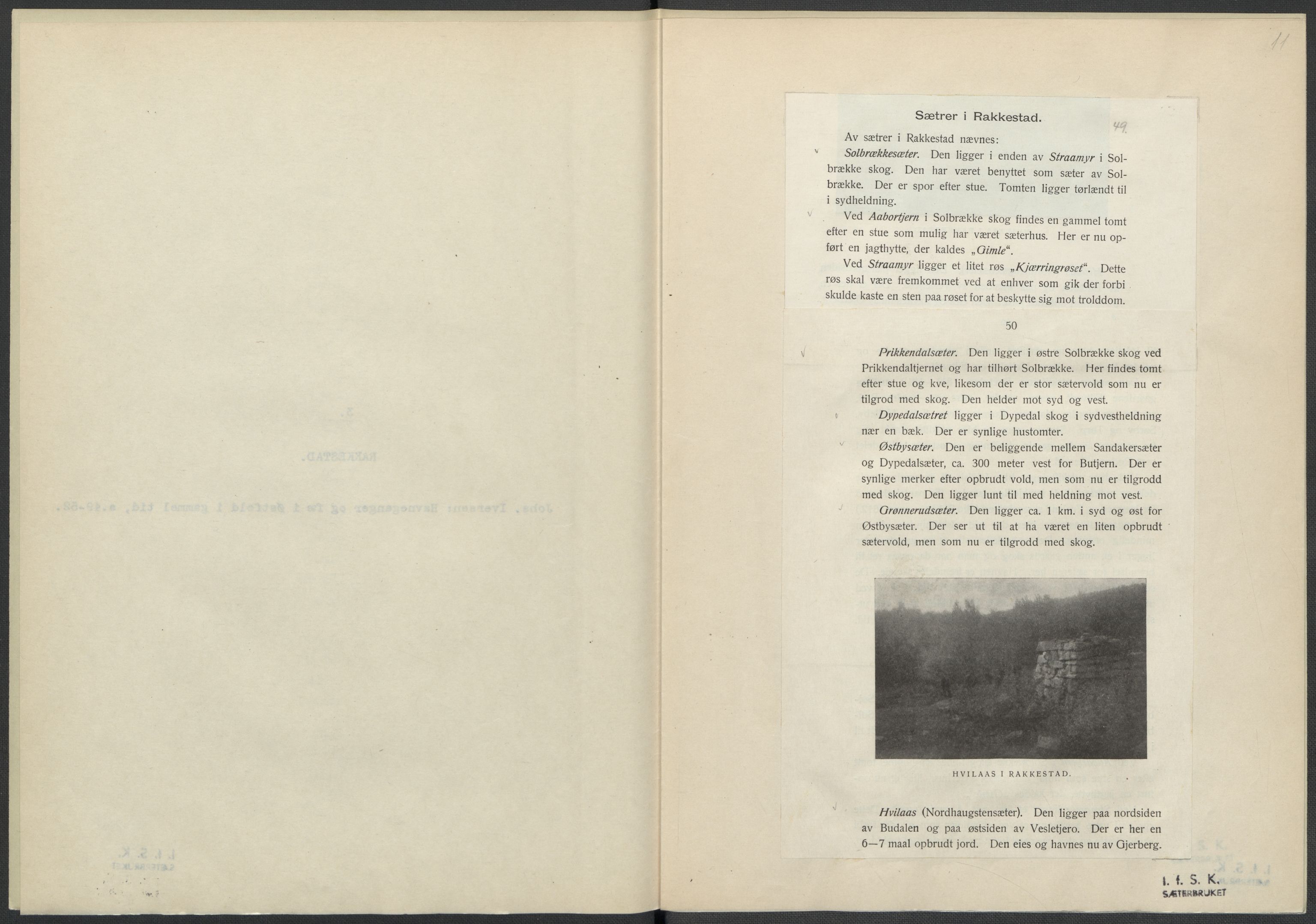 Instituttet for sammenlignende kulturforskning, RA/PA-0424/F/Fc/L0002/0001: Eske B2: / Østfold (perm I), 1932-1935, s. 11