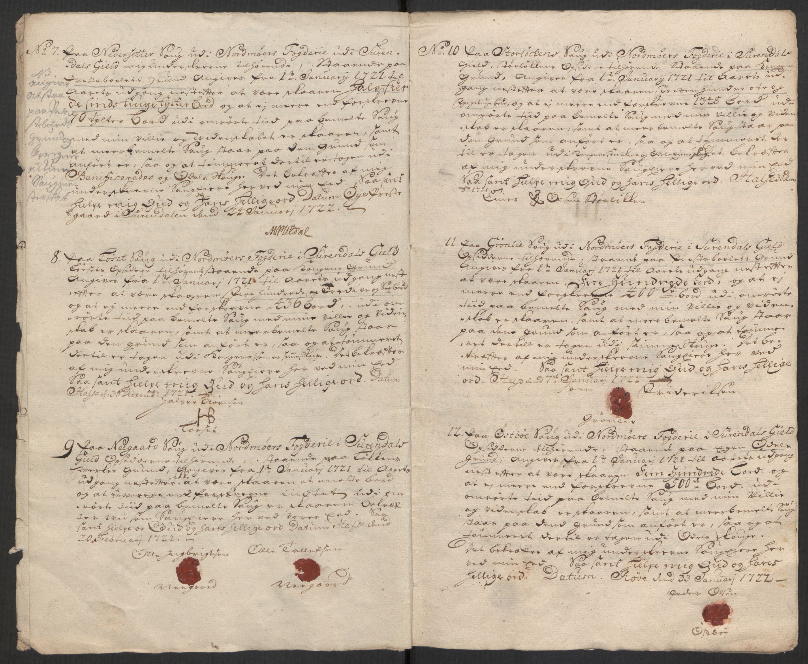 Rentekammeret inntil 1814, Reviderte regnskaper, Fogderegnskap, AV/RA-EA-4092/R56/L3754: Fogderegnskap Nordmøre, 1721, s. 110