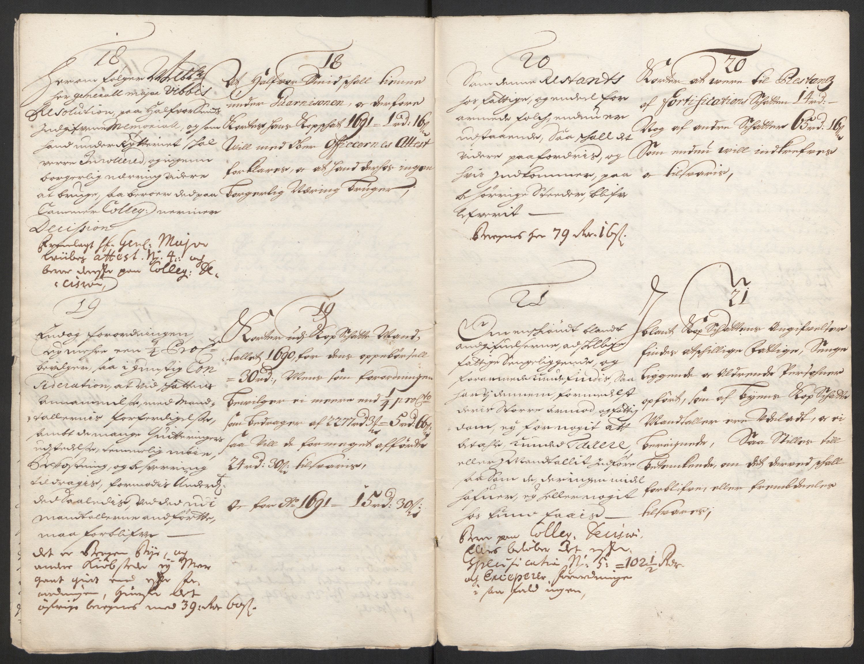 Rentekammeret inntil 1814, Reviderte regnskaper, Byregnskaper, RA/EA-4066/R/Rs/L0505: [S2] Kontribusjonsregnskap, 1686-1691, s. 944