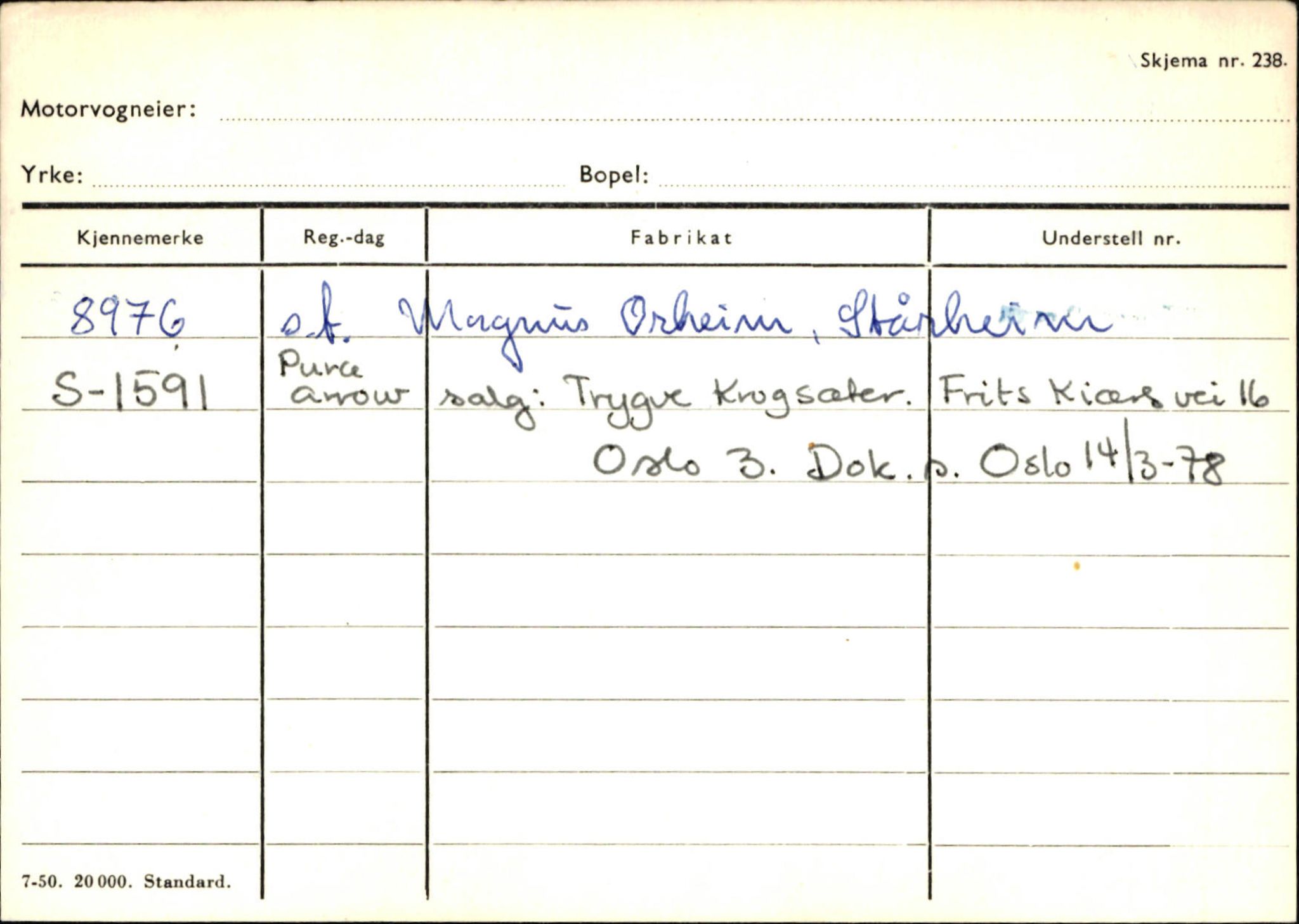 Statens vegvesen, Sogn og Fjordane vegkontor, AV/SAB-A-5301/4/F/L0130: Eigarregister Eid T-Å. Høyanger A-O, 1945-1975, s. 52