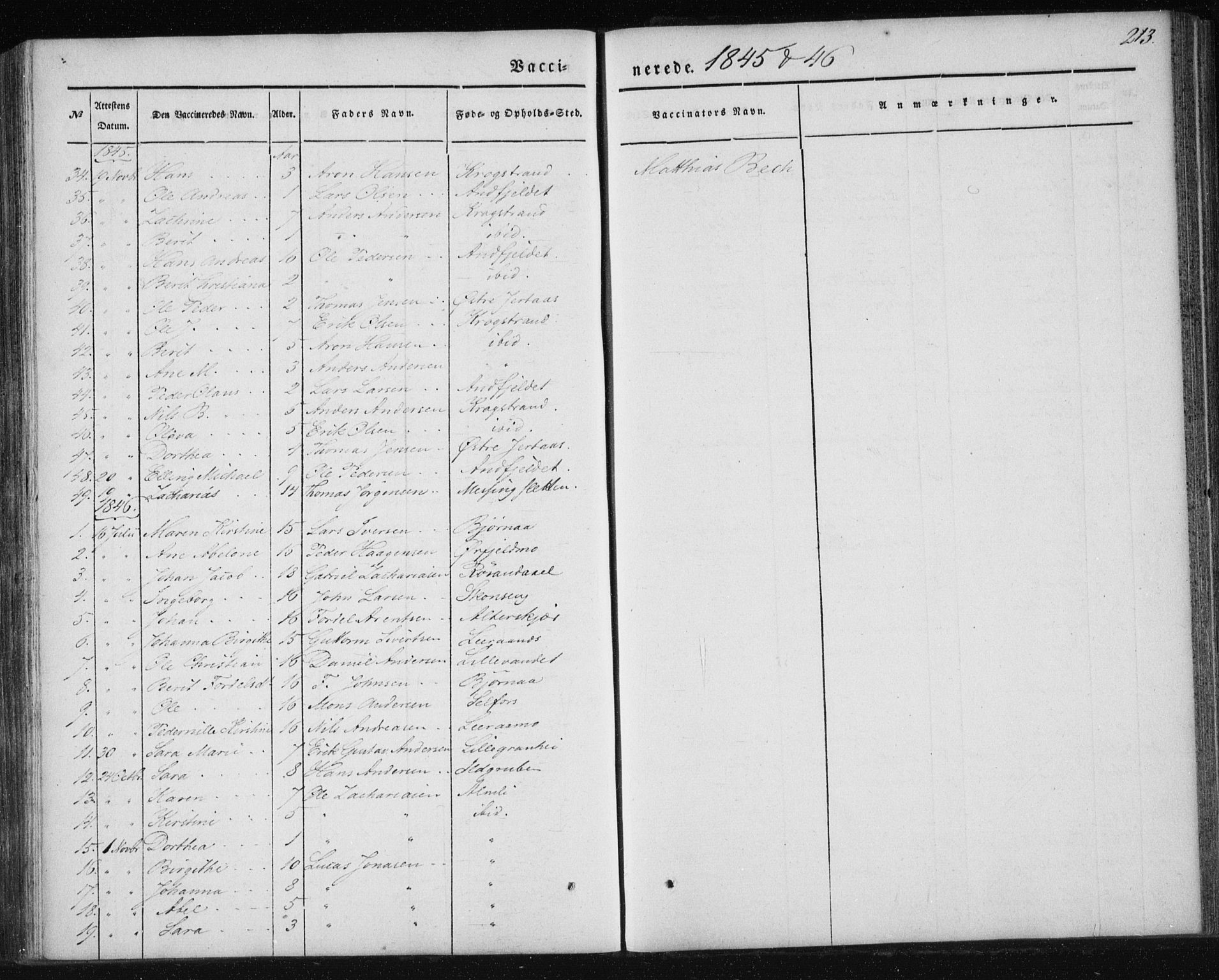Ministerialprotokoller, klokkerbøker og fødselsregistre - Nordland, AV/SAT-A-1459/827/L0391: Ministerialbok nr. 827A03, 1842-1852, s. 213