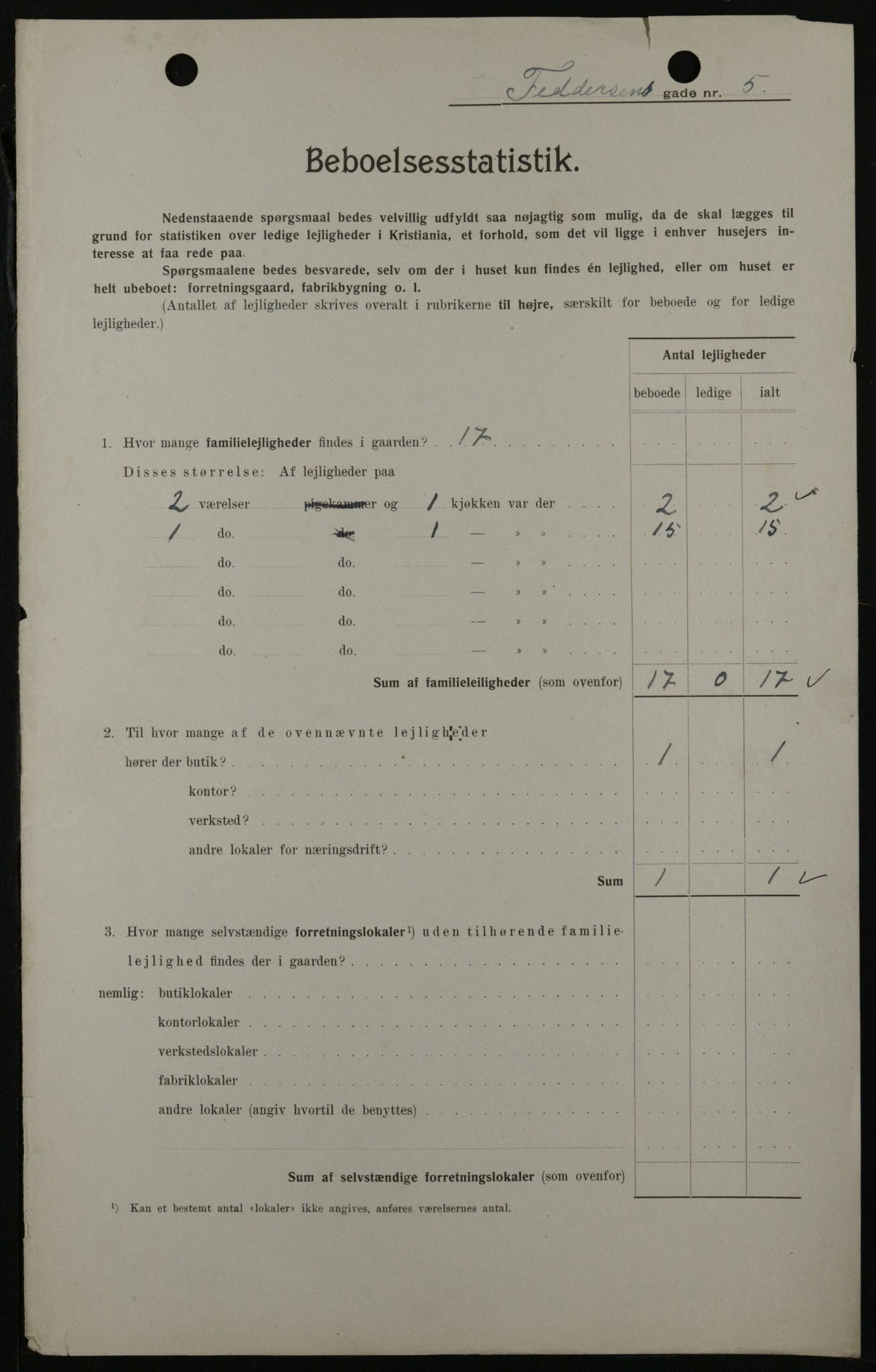 OBA, Kommunal folketelling 1.2.1908 for Kristiania kjøpstad, 1908, s. 21889
