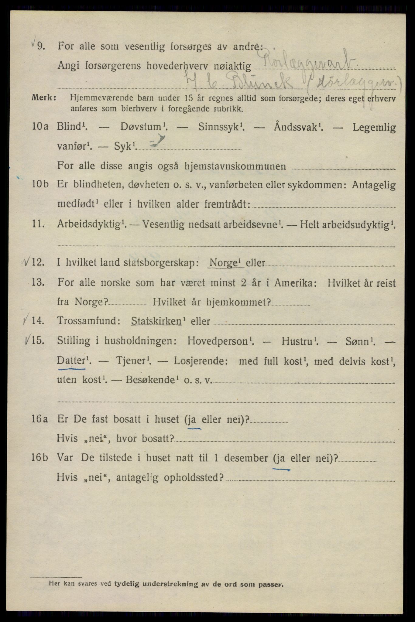 SAO, Folketelling 1920 for 0301 Kristiania kjøpstad, 1920, s. 227826