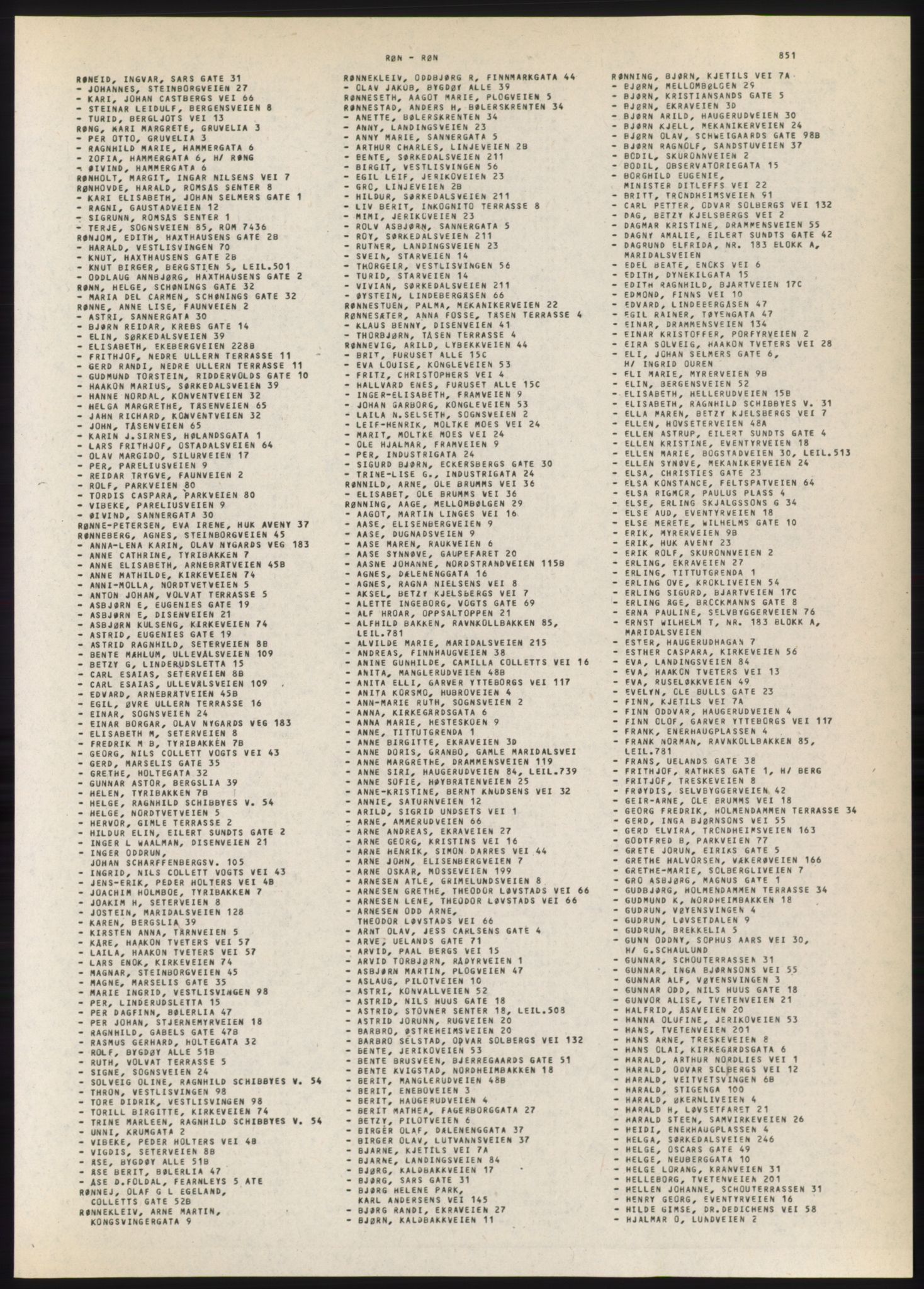 Kristiania/Oslo adressebok, PUBL/-, 1980-1981, s. 851