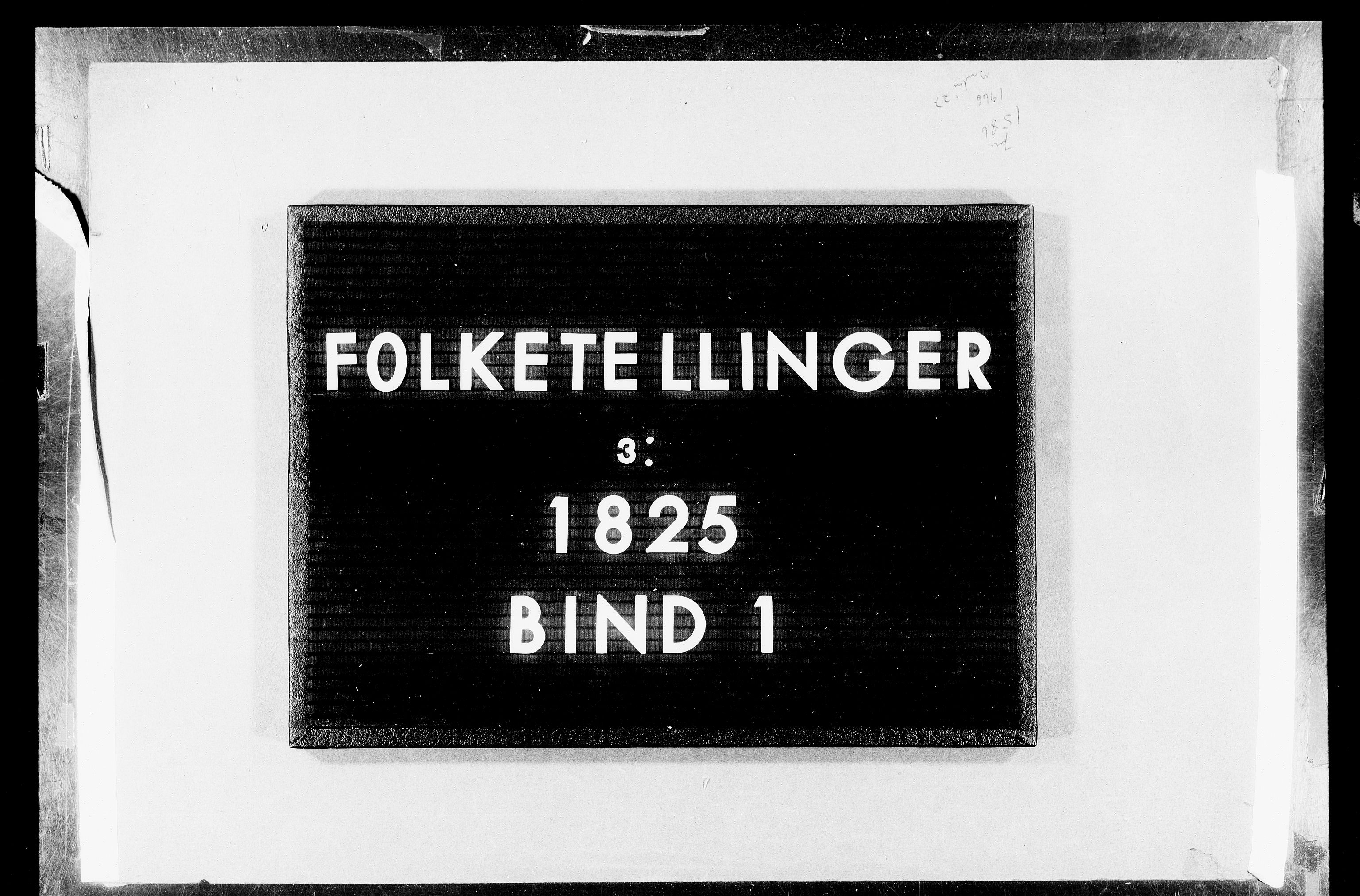 RA, Folketellingen 1825, bind 1: Hovedliste for hele landet, 1825