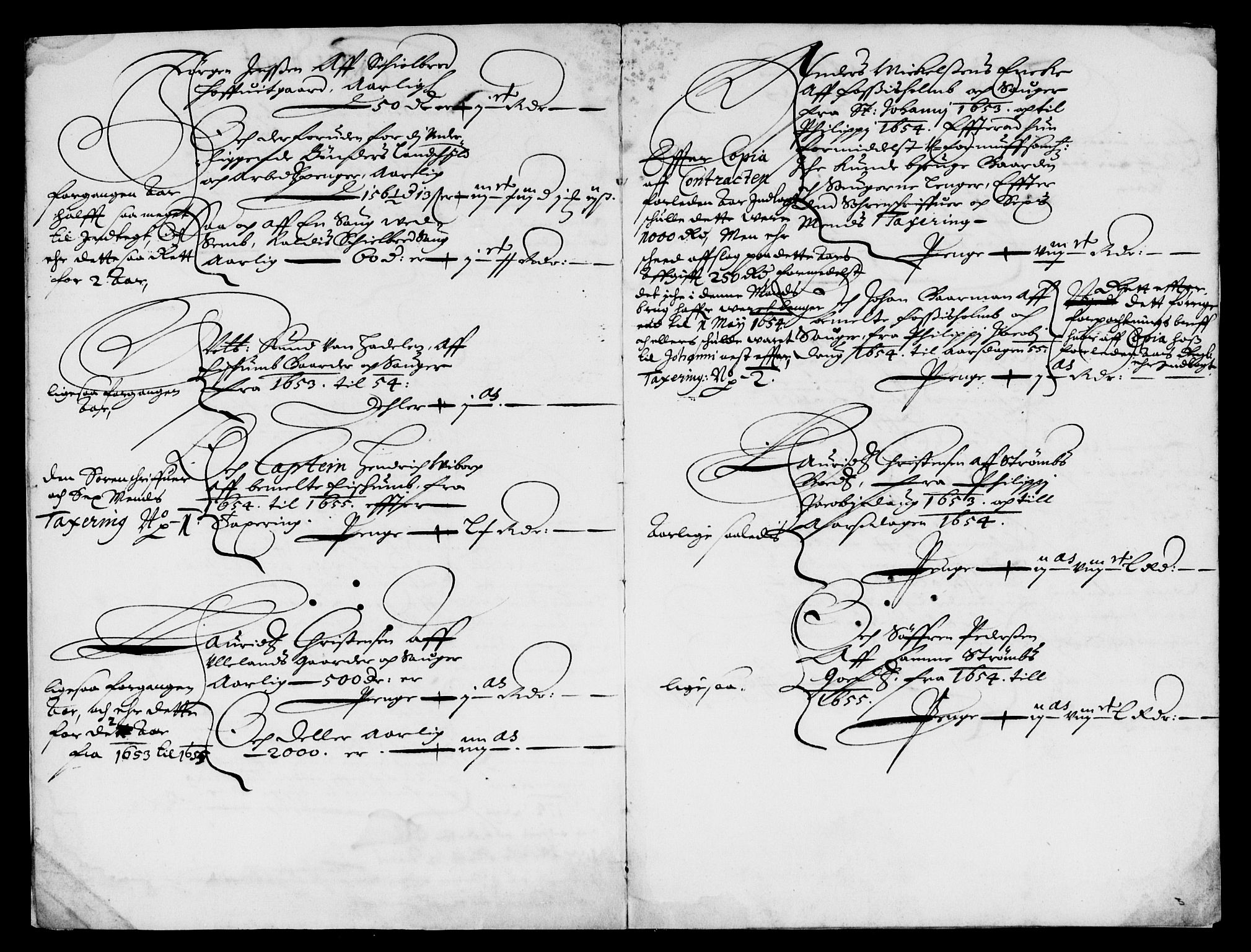 Rentekammeret inntil 1814, Reviderte regnskaper, Lensregnskaper, AV/RA-EA-5023/R/Rb/Rba/L0226: Akershus len, 1653-1656