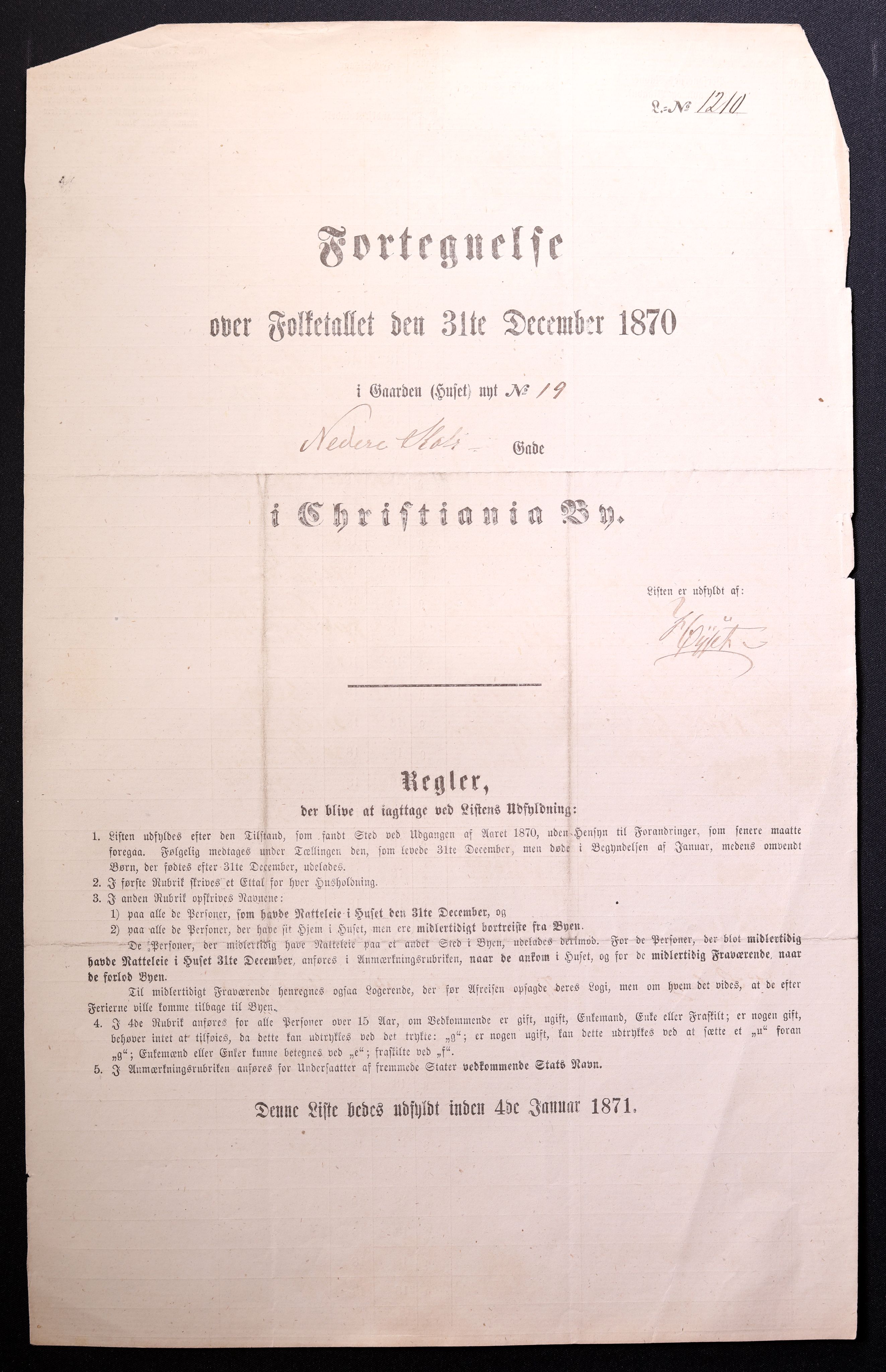 RA, Folketelling 1870 for 0301 Kristiania kjøpstad, 1870, s. 2510