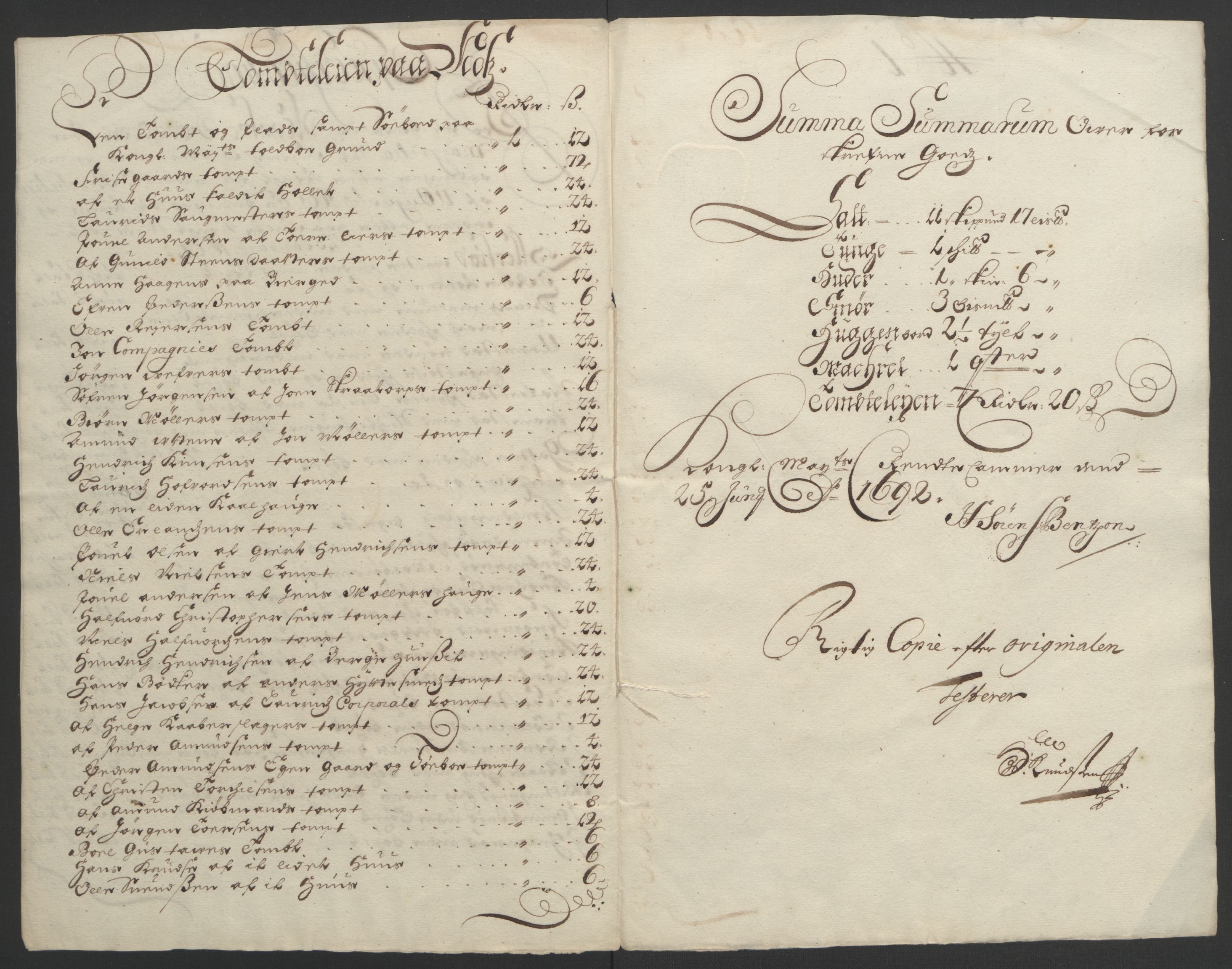Rentekammeret inntil 1814, Reviderte regnskaper, Fogderegnskap, AV/RA-EA-4092/R02/L0108: Fogderegnskap Moss og Verne kloster, 1692-1693, s. 190