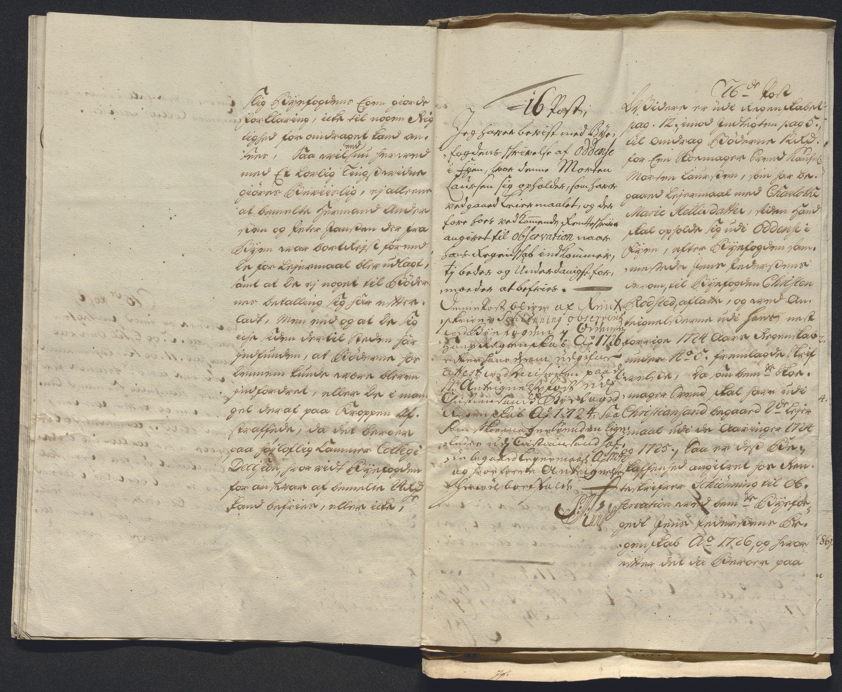 Rentekammeret inntil 1814, Reviderte regnskaper, Byregnskaper, AV/RA-EA-4066/R/Rm/L0286: [M19] Sikt og sakefall, 1719-1727, s. 443
