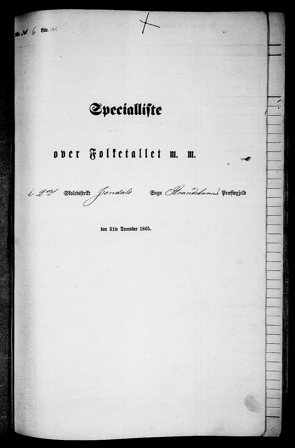 RA, Folketelling 1865 for 1226P Strandebarm prestegjeld, 1865, s. 104