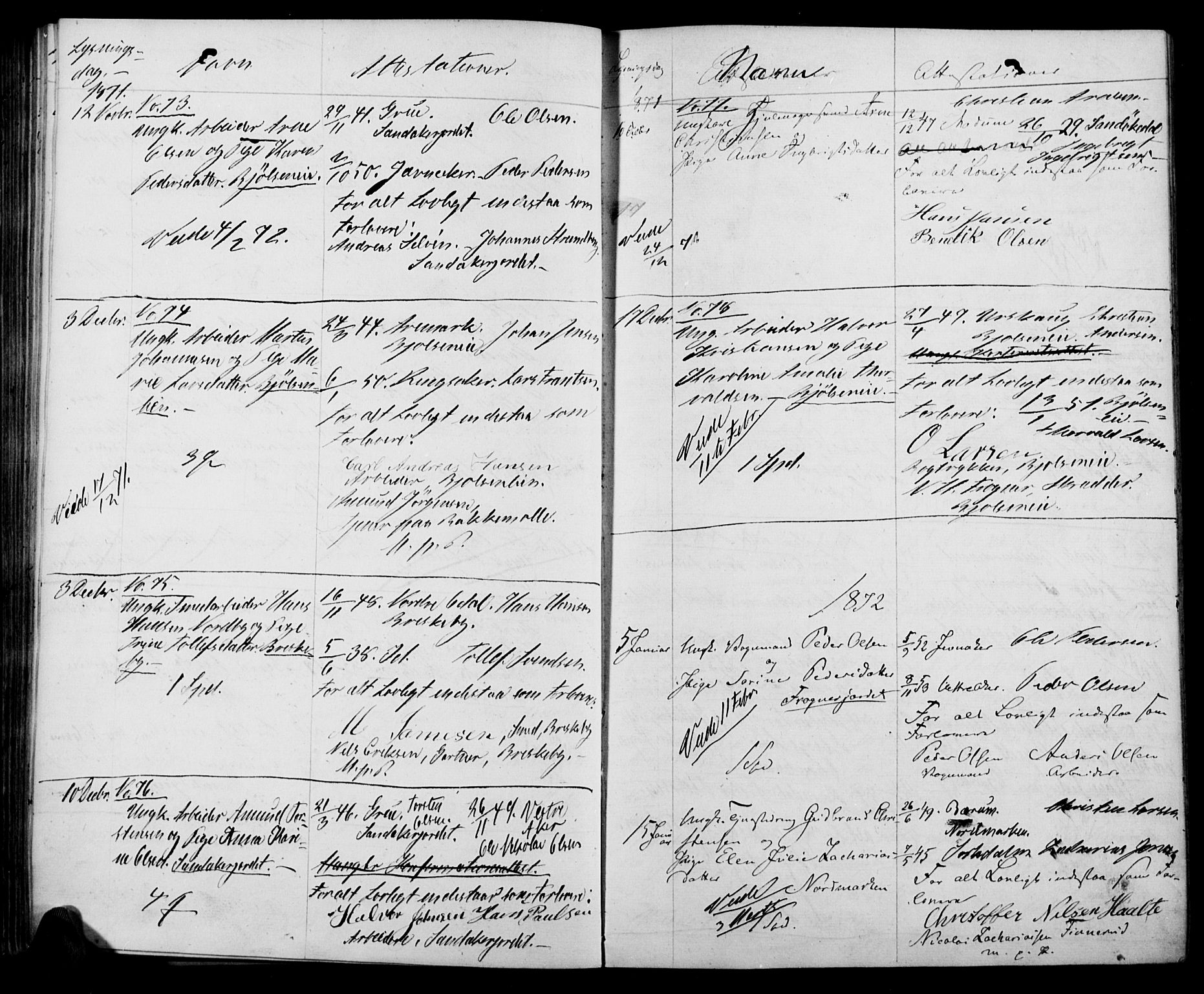 Vestre Aker prestekontor Kirkebøker, SAO/A-10025/H/Ha/L0001: Lysningsprotokoll nr. 1, 1865-1878