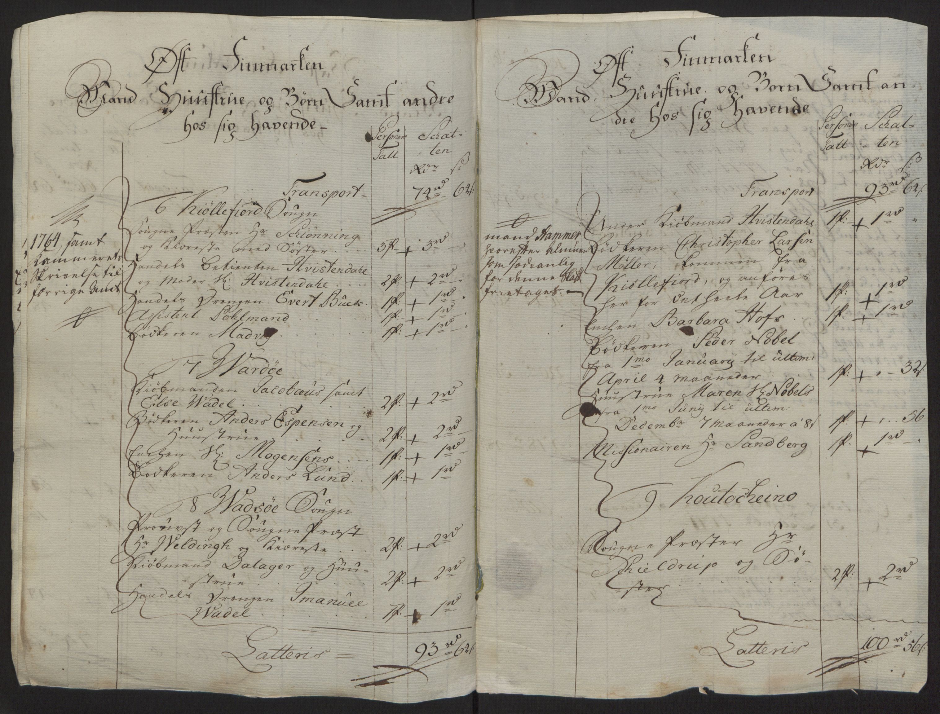 Rentekammeret inntil 1814, Reviderte regnskaper, Fogderegnskap, RA/EA-4092/R69/L4910: Ekstraskatten  Finnmark/Vardøhus, 1762-1772, s. 418