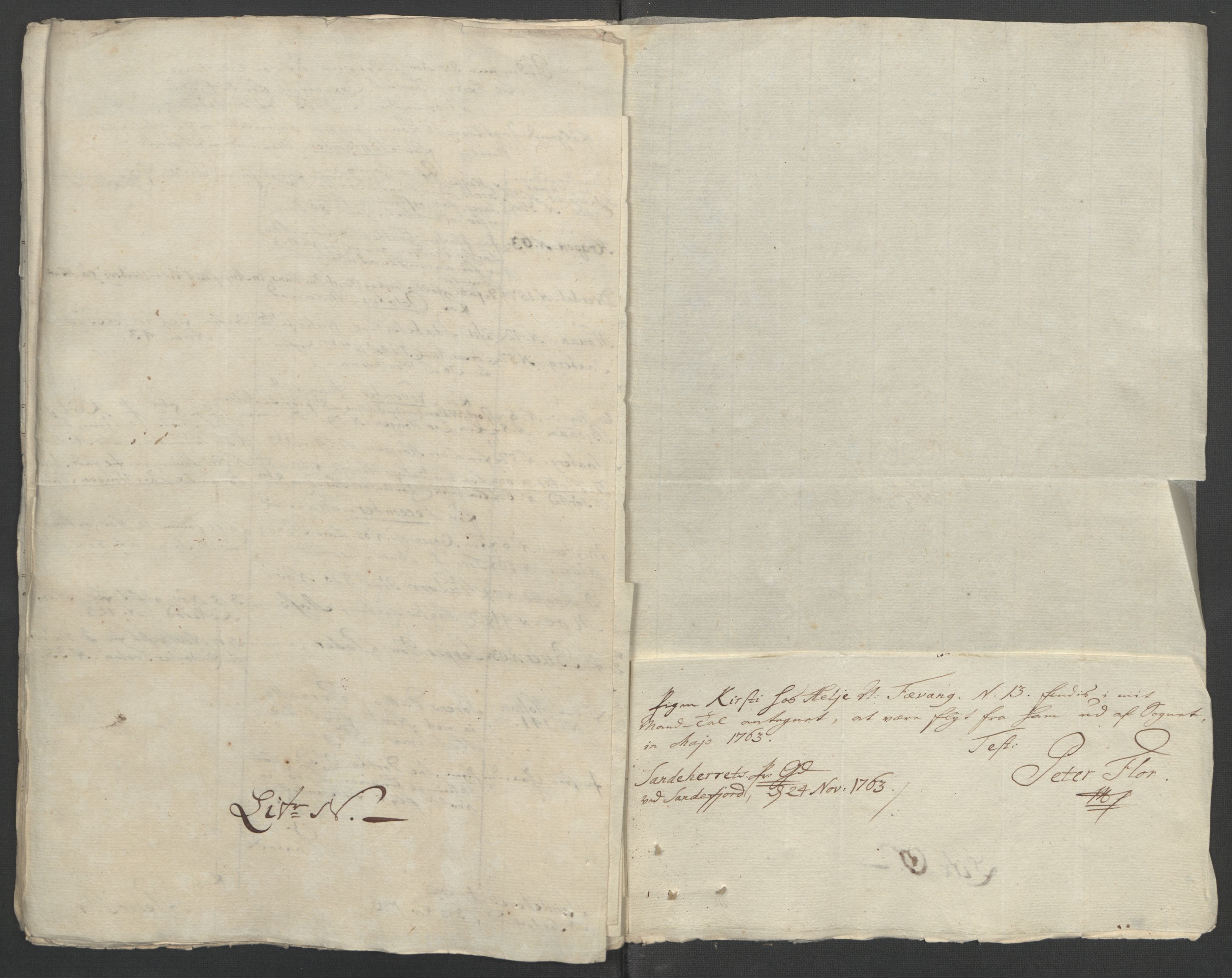 Rentekammeret inntil 1814, Reviderte regnskaper, Fogderegnskap, RA/EA-4092/R33/L2033: Ekstraskatten Larvik grevskap, 1762-1764, s. 179