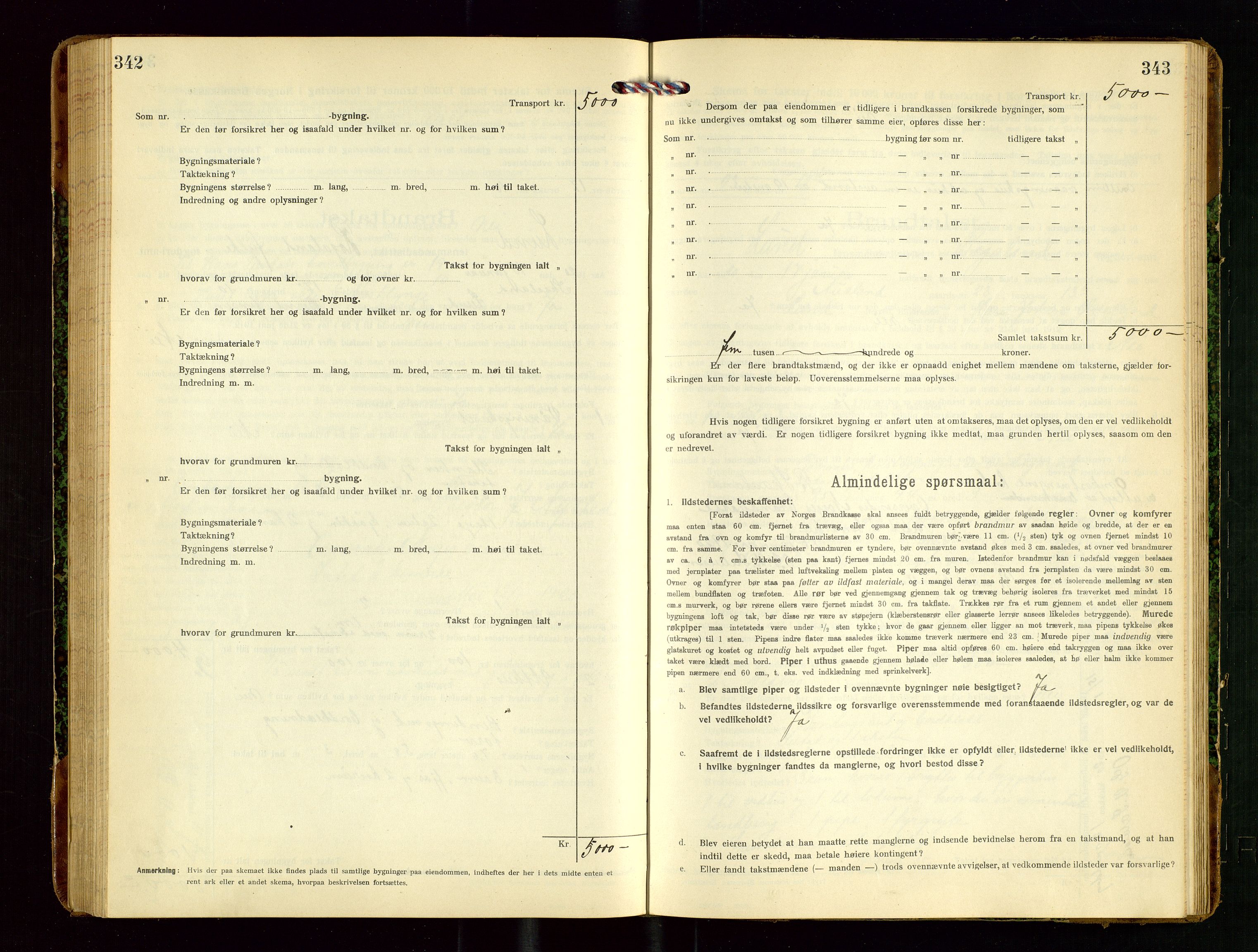 Lund lensmannskontor, SAST/A-100303/Gob/L0003: "Brandtakstprotokol", 1918-1921, s. 342-343