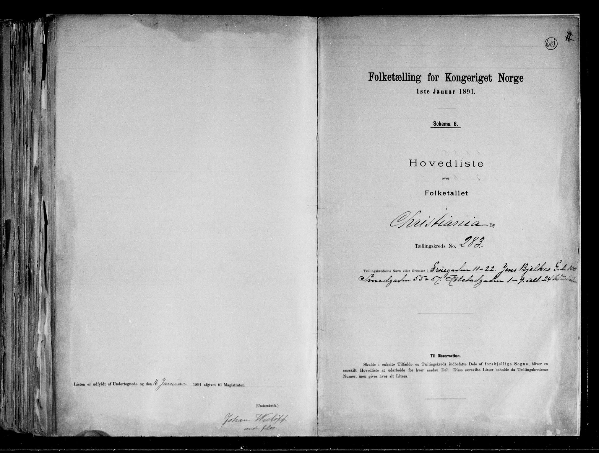 RA, Folketelling 1891 for 0301 Kristiania kjøpstad, 1891, s. 160900