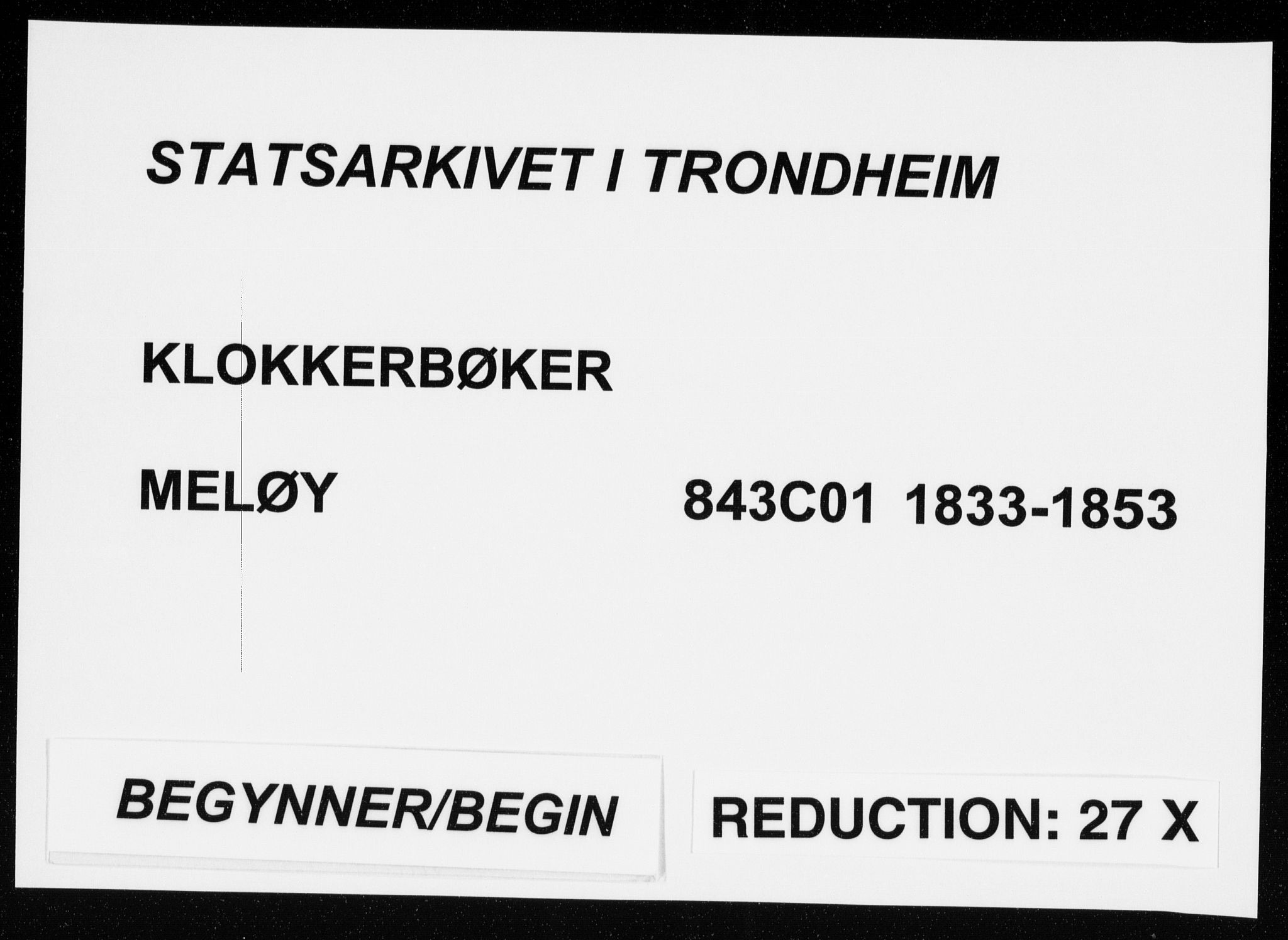 Ministerialprotokoller, klokkerbøker og fødselsregistre - Nordland, SAT/A-1459/843/L0632: Klokkerbok nr. 843C01, 1833-1853