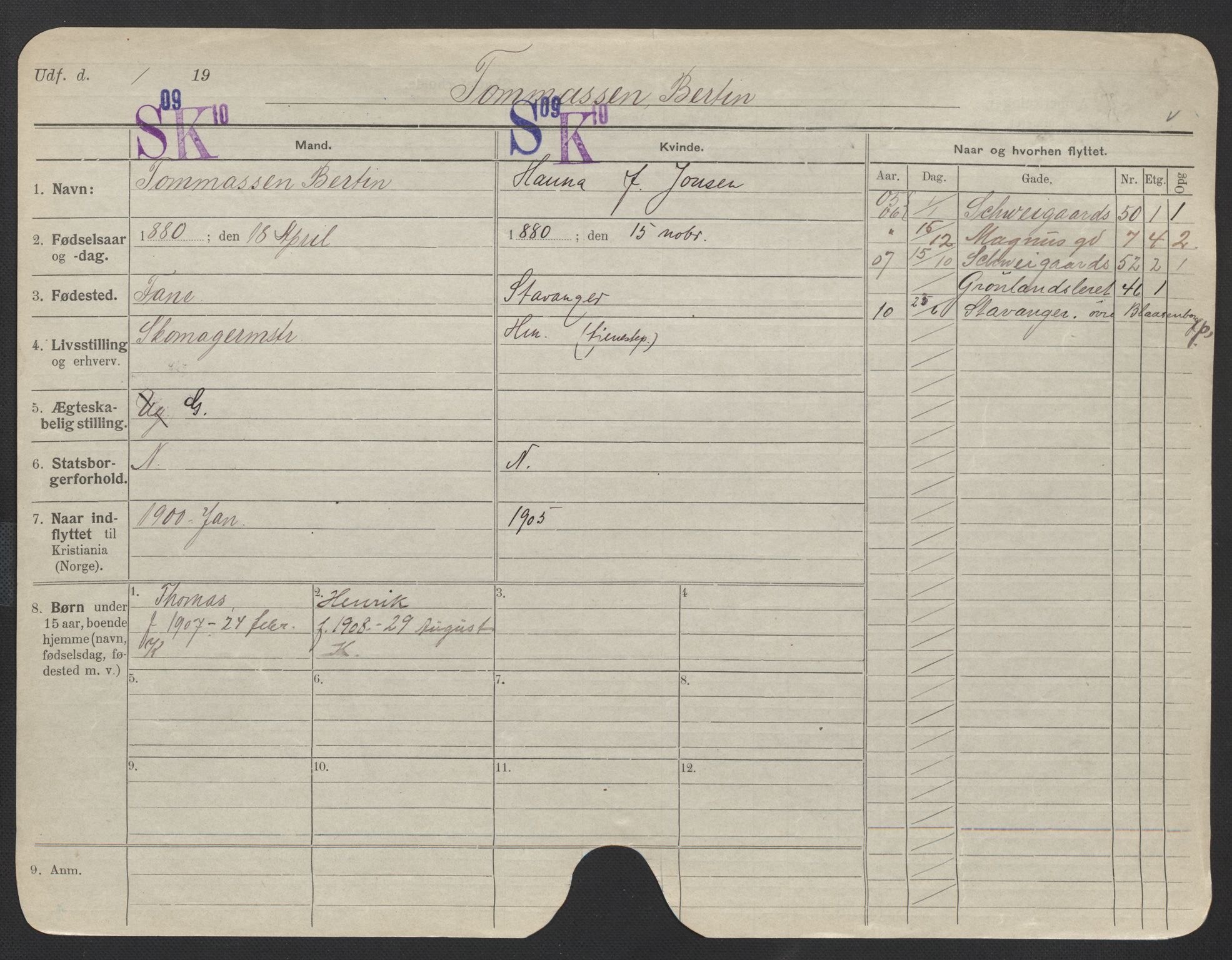 Oslo folkeregister, Registerkort, SAO/A-11715/F/Fa/Fac/L0011: Menn, 1906-1914, s. 150a