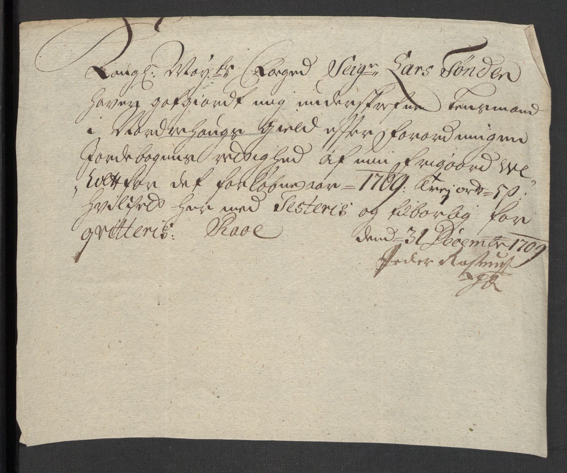 Rentekammeret inntil 1814, Reviderte regnskaper, Fogderegnskap, AV/RA-EA-4092/R23/L1468: Fogderegnskap Ringerike og Hallingdal, 1709-1710, s. 186