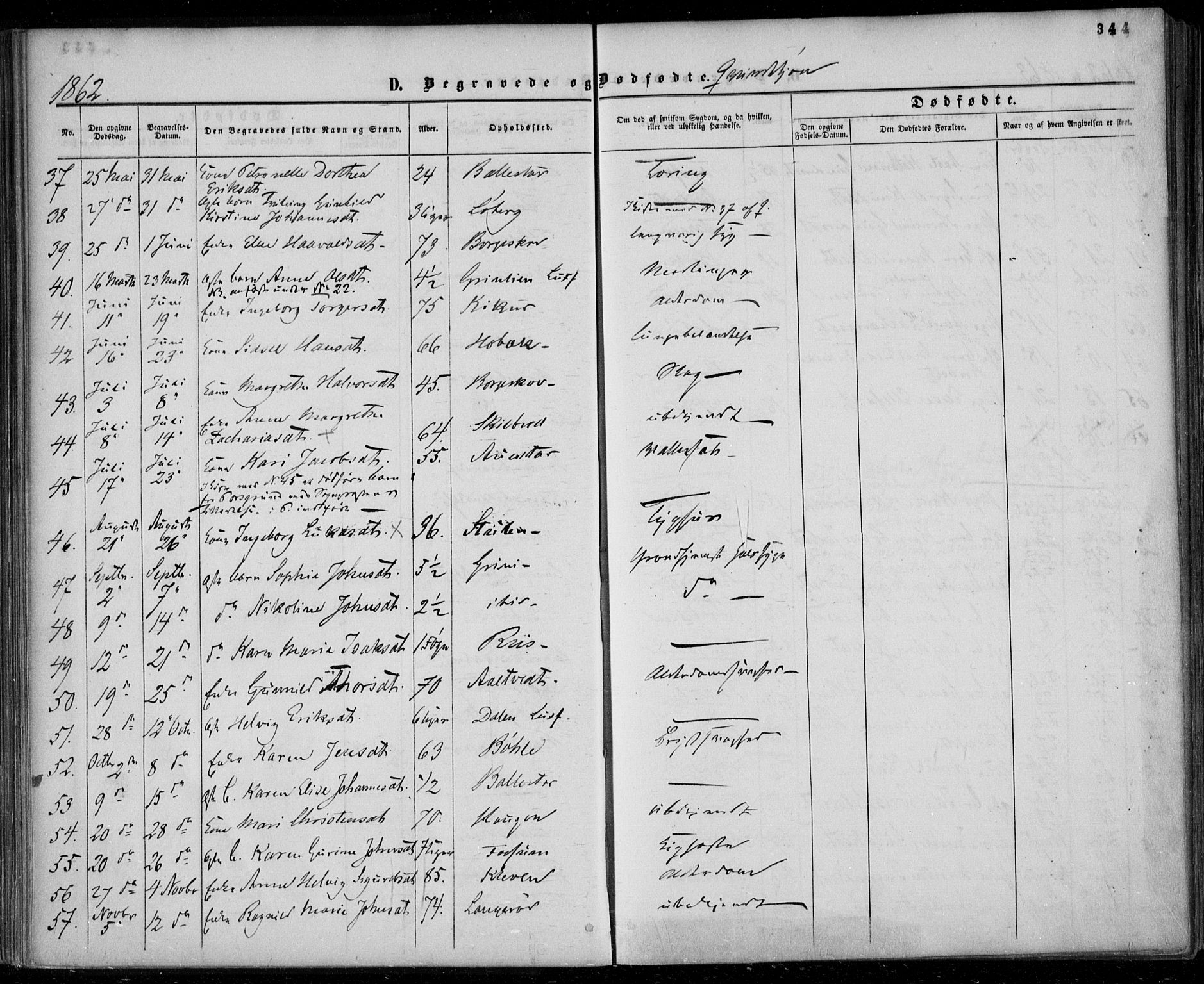 Gjerpen kirkebøker, AV/SAKO-A-265/F/Fa/L0008b: Ministerialbok nr. I 8B, 1857-1871, s. 344