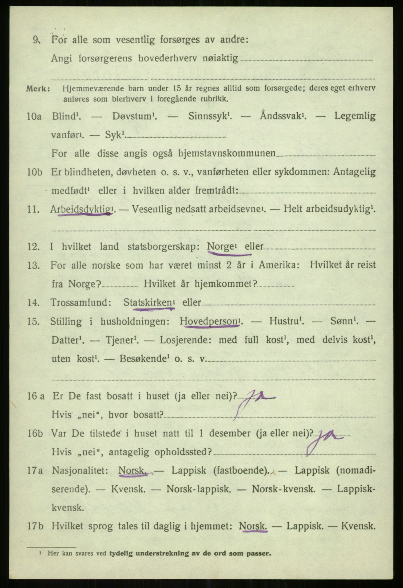 SATØ, Folketelling 1920 for 1936 Karlsøy herred, 1920, s. 4893