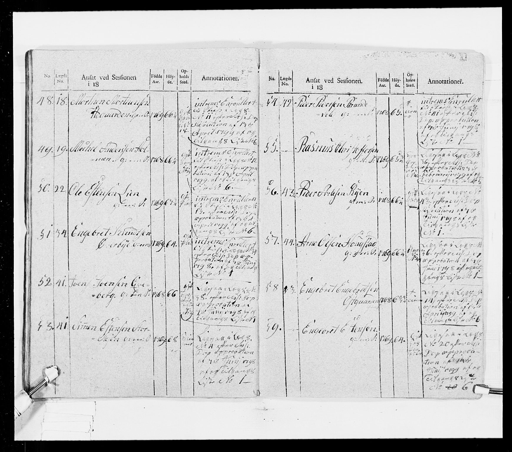 Generalitets- og kommissariatskollegiet, Det kongelige norske kommissariatskollegium, AV/RA-EA-5420/E/Eh/L0025: Skiløperkompaniene, 1766-1803, s. 280