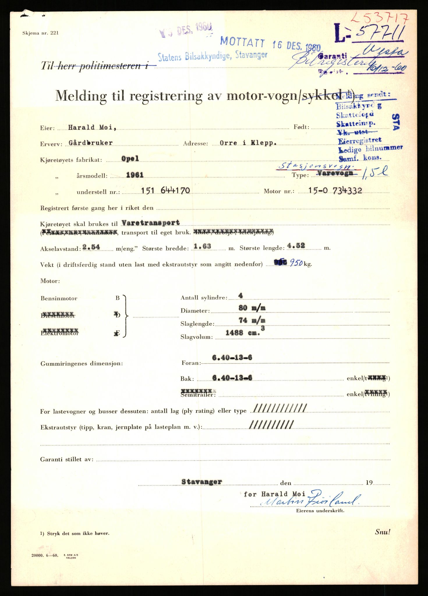 Stavanger trafikkstasjon, AV/SAST-A-101942/0/F/L0053: L-52900 - L-54199, 1930-1971, s. 1949