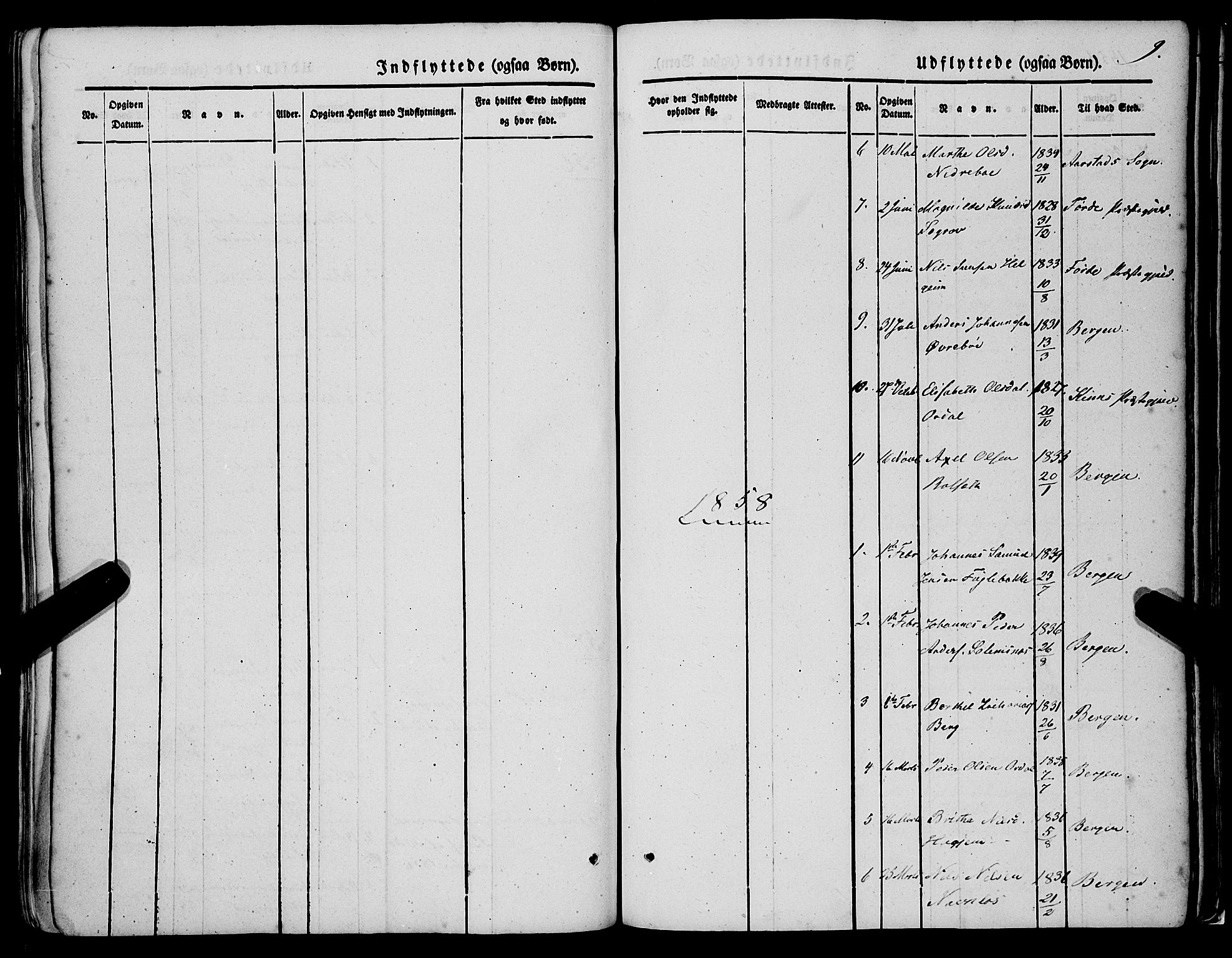 Jølster sokneprestembete, SAB/A-80701/H/Haa/Haaa/L0010: Ministerialbok nr. A 10, 1847-1865, s. 9
