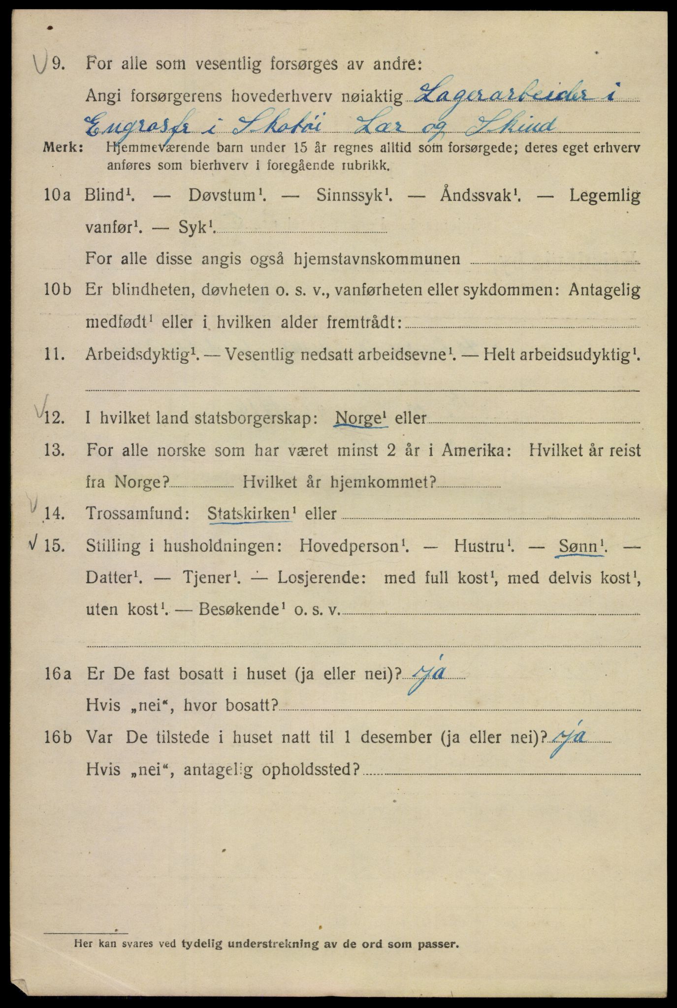 SAO, Folketelling 1920 for 0301 Kristiania kjøpstad, 1920, s. 393570