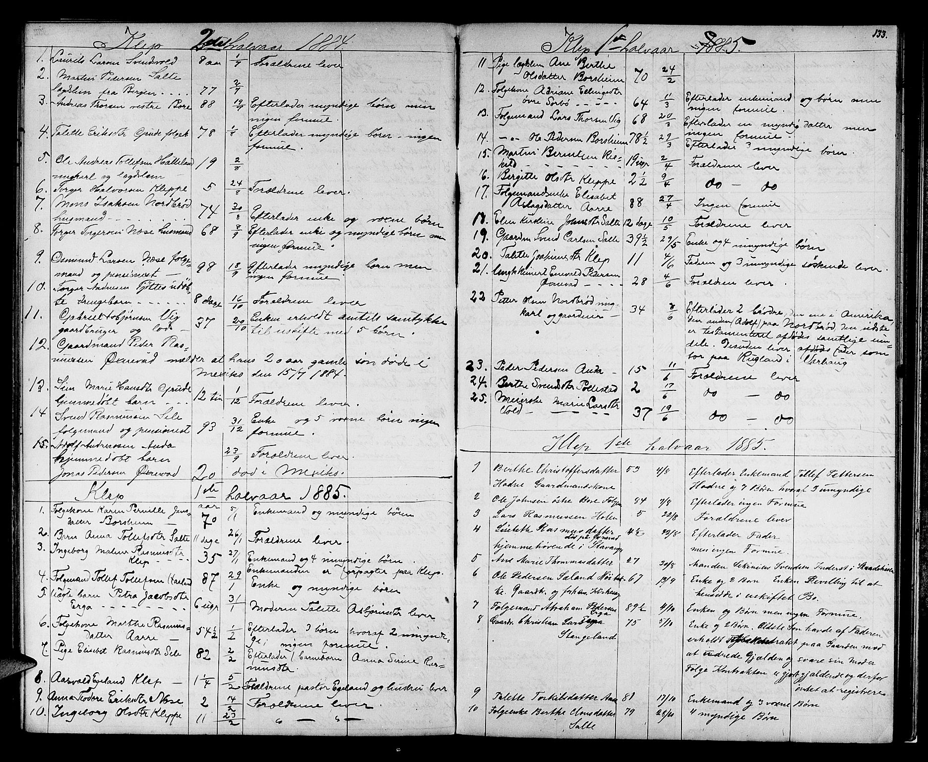 Jæren sorenskriveri, AV/SAST-A-100310/01/5/52/52B/L0001: DØDSFALLPROTOKOLL, 1869-1896, s. 132b-133a
