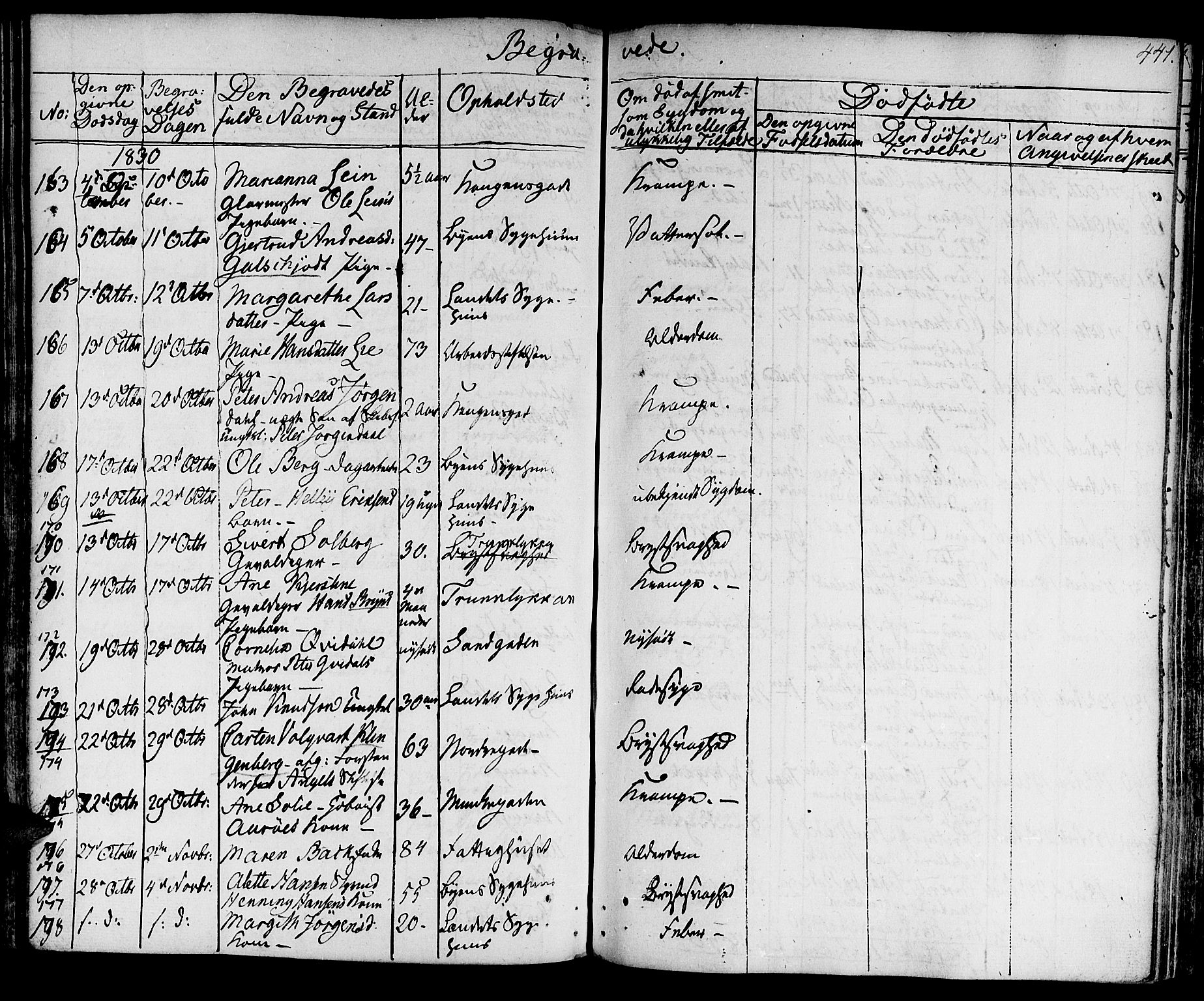 Ministerialprotokoller, klokkerbøker og fødselsregistre - Sør-Trøndelag, SAT/A-1456/601/L0045: Ministerialbok nr. 601A13, 1821-1831, s. 441