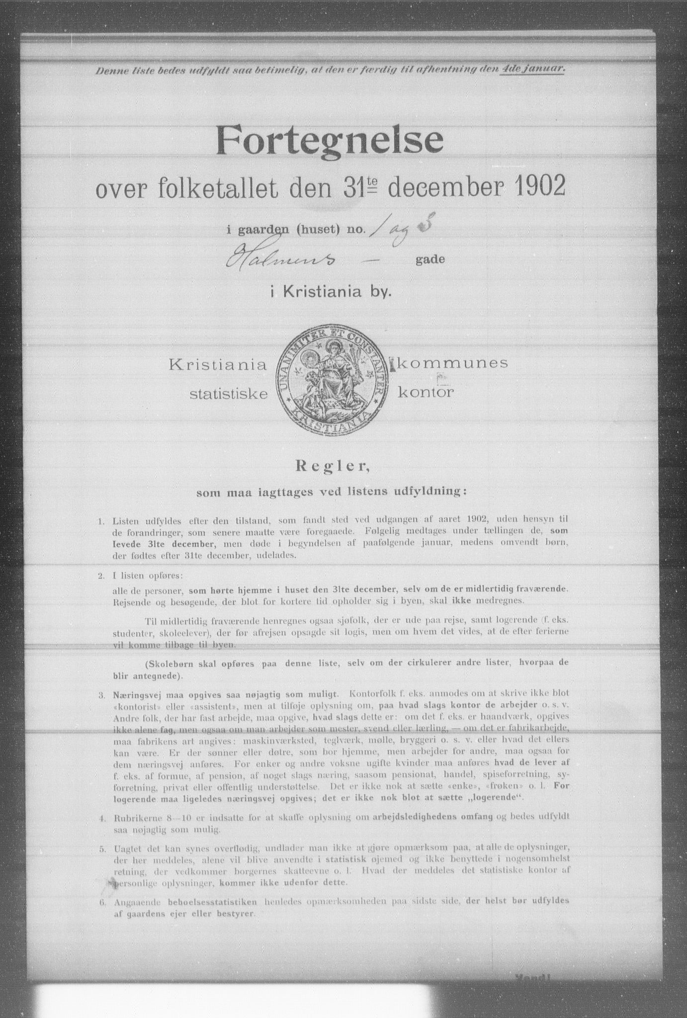 OBA, Kommunal folketelling 31.12.1902 for Kristiania kjøpstad, 1902, s. 7742