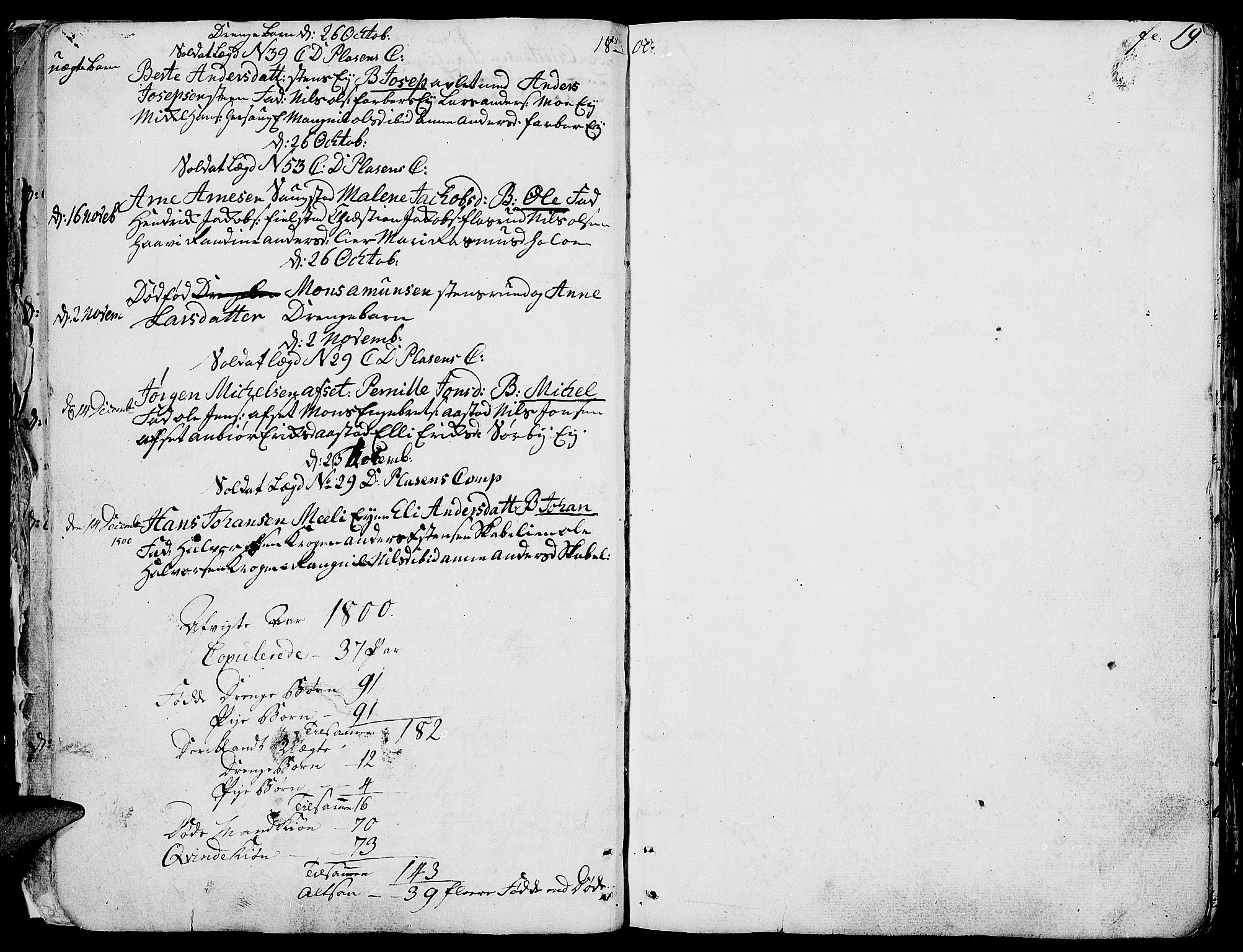 Ringsaker prestekontor, AV/SAH-PREST-014/K/Ka/L0004: Ministerialbok nr. 4, 1799-1814, s. 19
