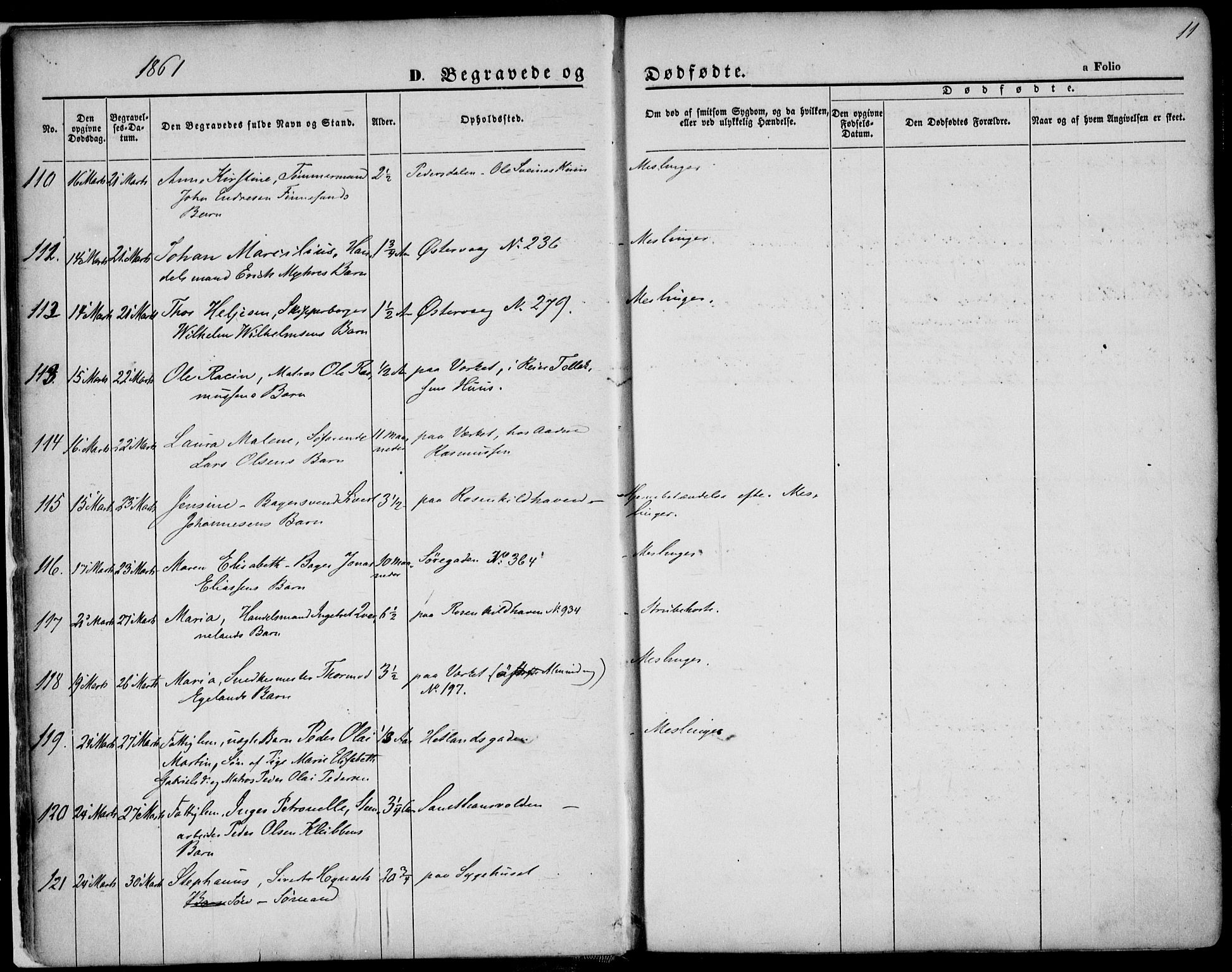 St. Petri sokneprestkontor, AV/SAST-A-101813/001/30/30BA/L0003: Ministerialbok nr. A 3, 1861-1872, s. 11