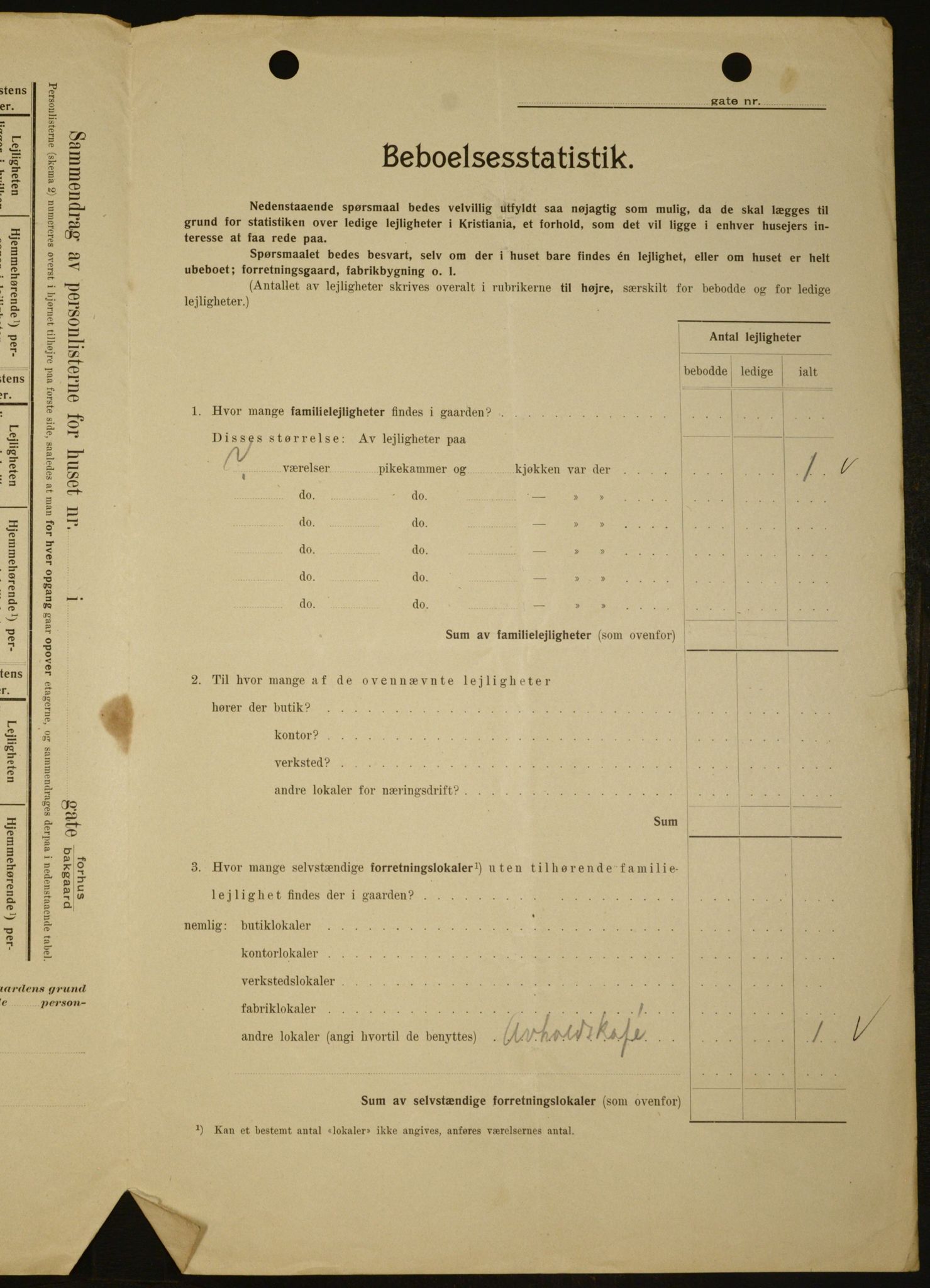 OBA, Kommunal folketelling 1.2.1909 for Kristiania kjøpstad, 1909, s. 102839