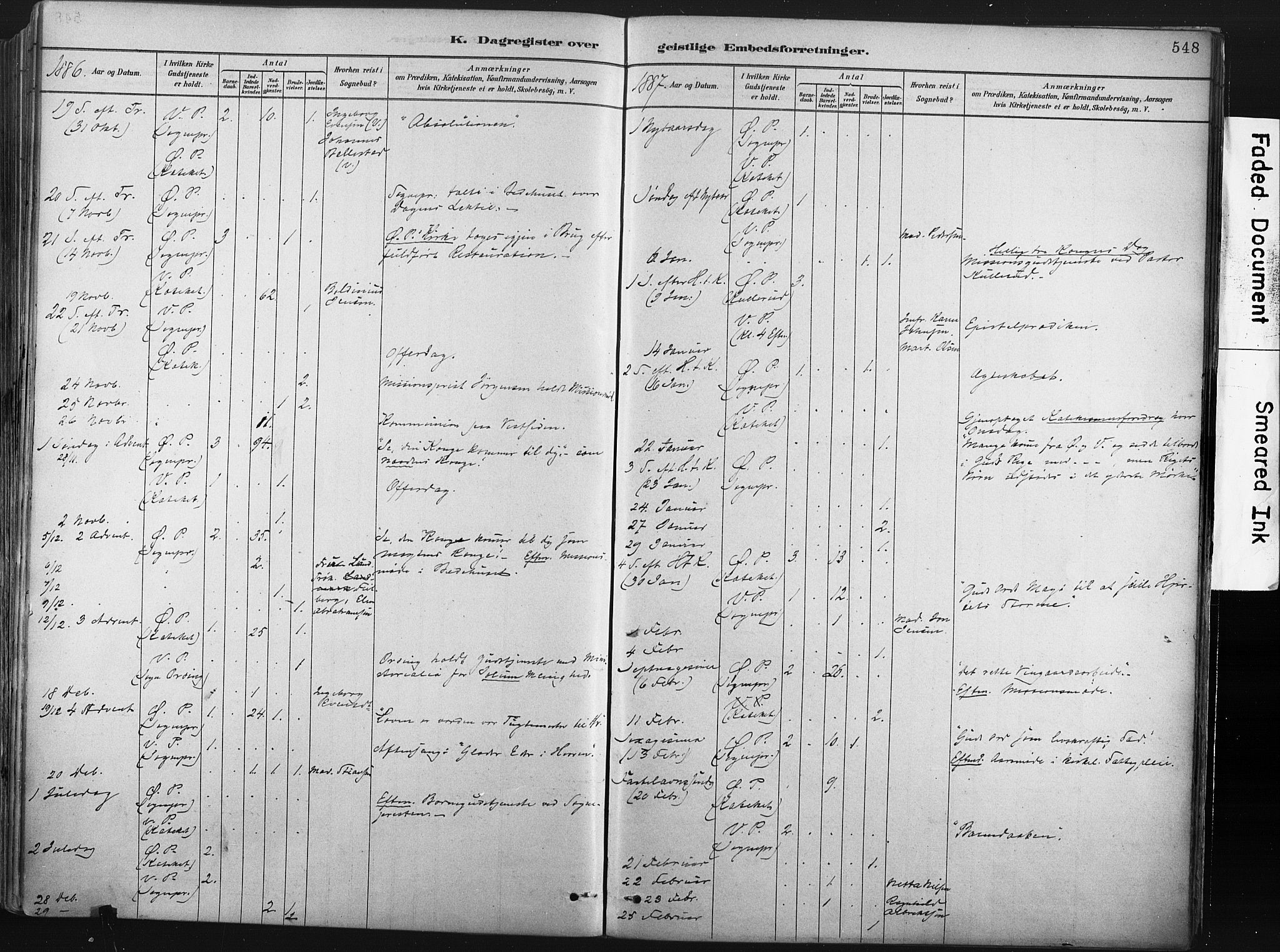 Porsgrunn kirkebøker , AV/SAKO-A-104/F/Fa/L0008: Ministerialbok nr. 8, 1878-1895, s. 548