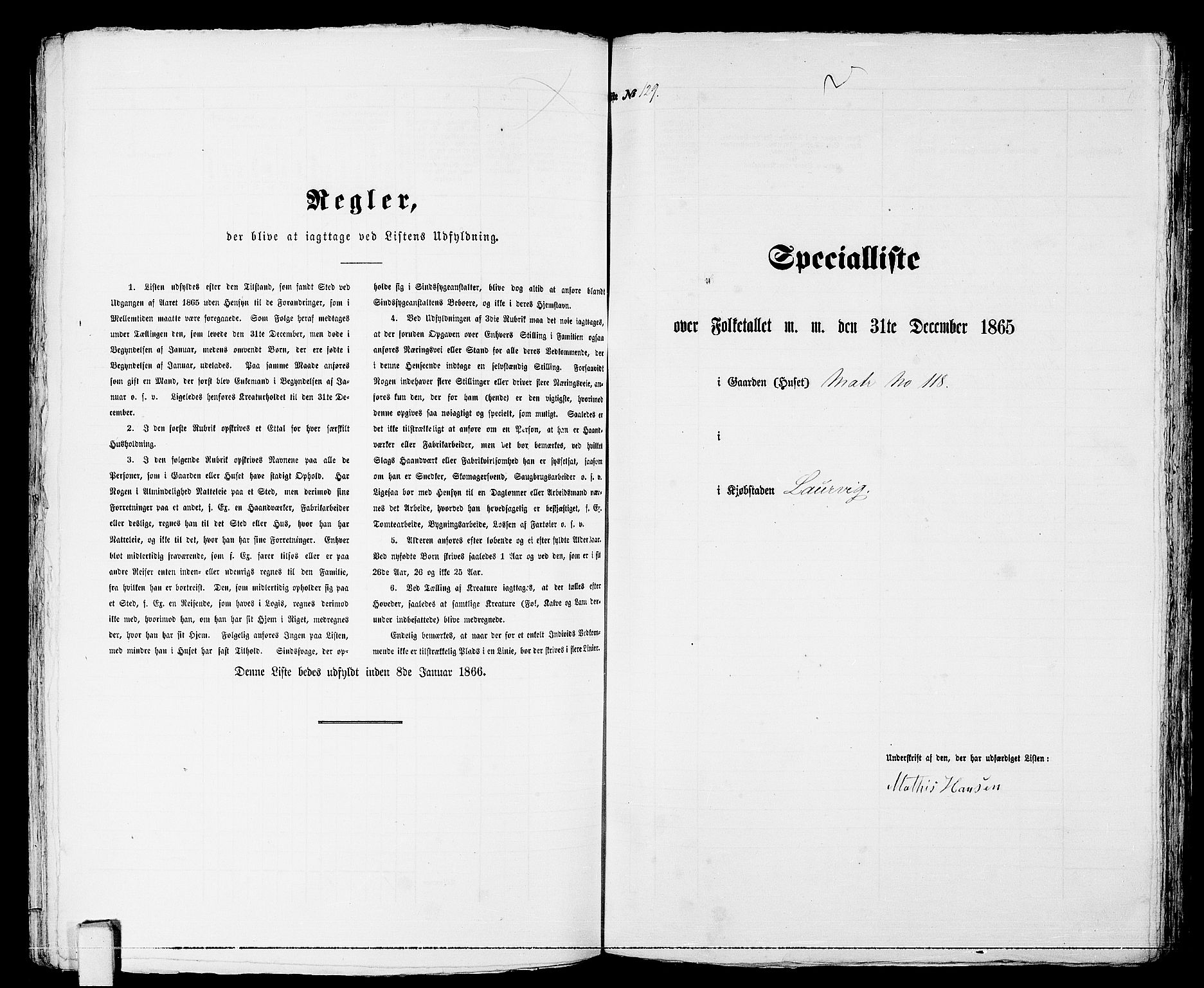 RA, Folketelling 1865 for 0707P Larvik prestegjeld, 1865, s. 271