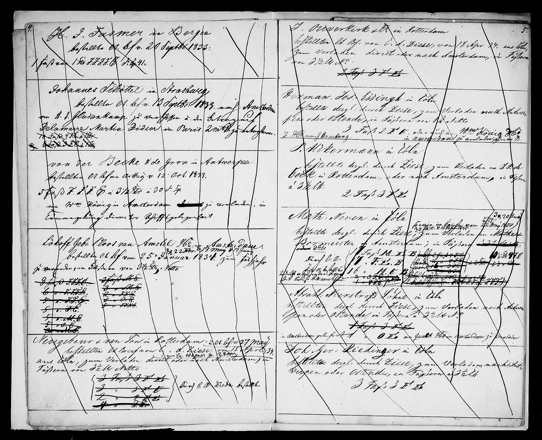 Modums Blaafarveværk, AV/RA-PA-0157/G/Gd/Gda/L0186/0001: -- / Ordres, inngående kladdjournal, 1829-1836, s. 6