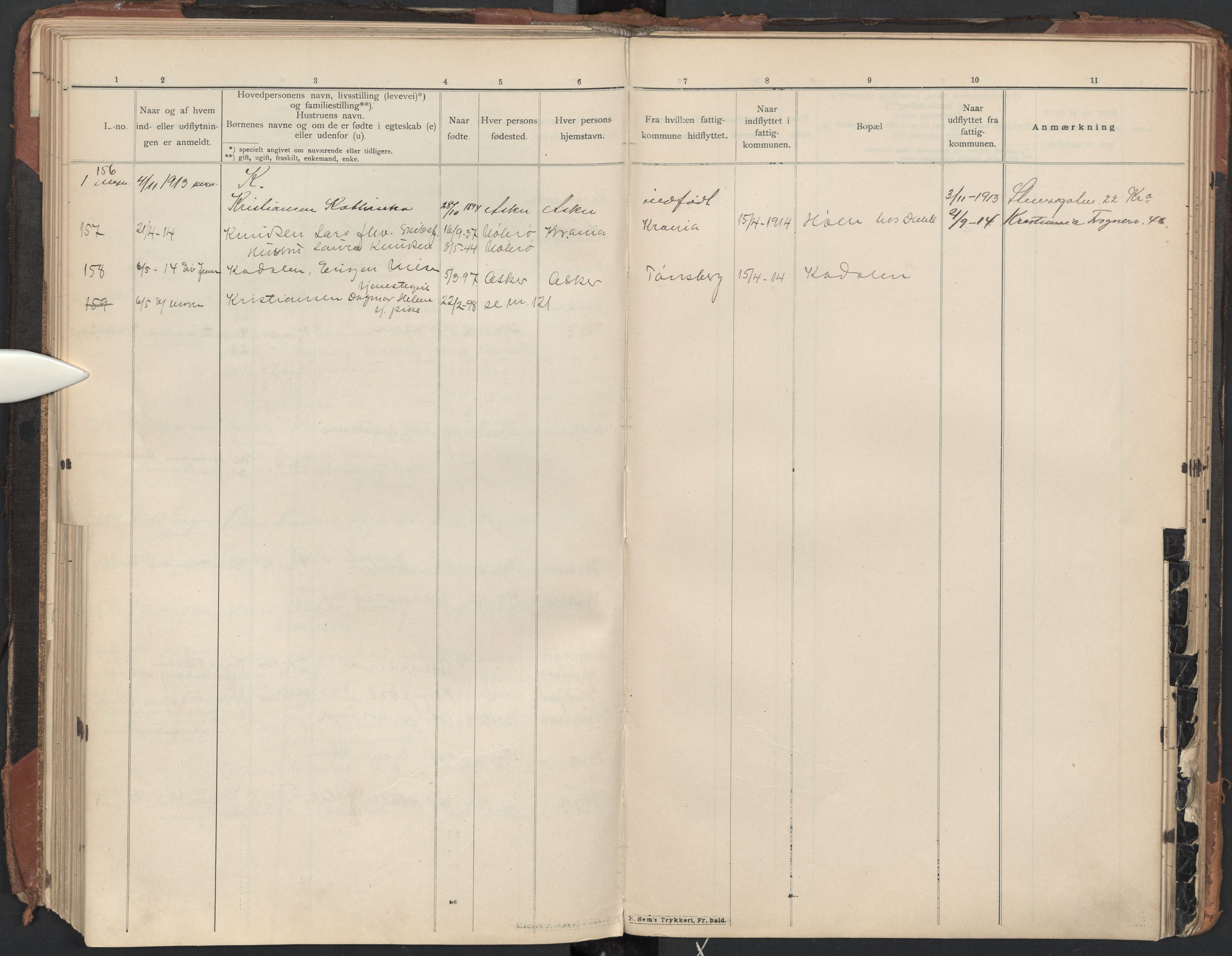 Asker folkeregister, AV/SAO-A-10429/J/L0001: Inn- og utflyttinger, 1903-1913, s. 130