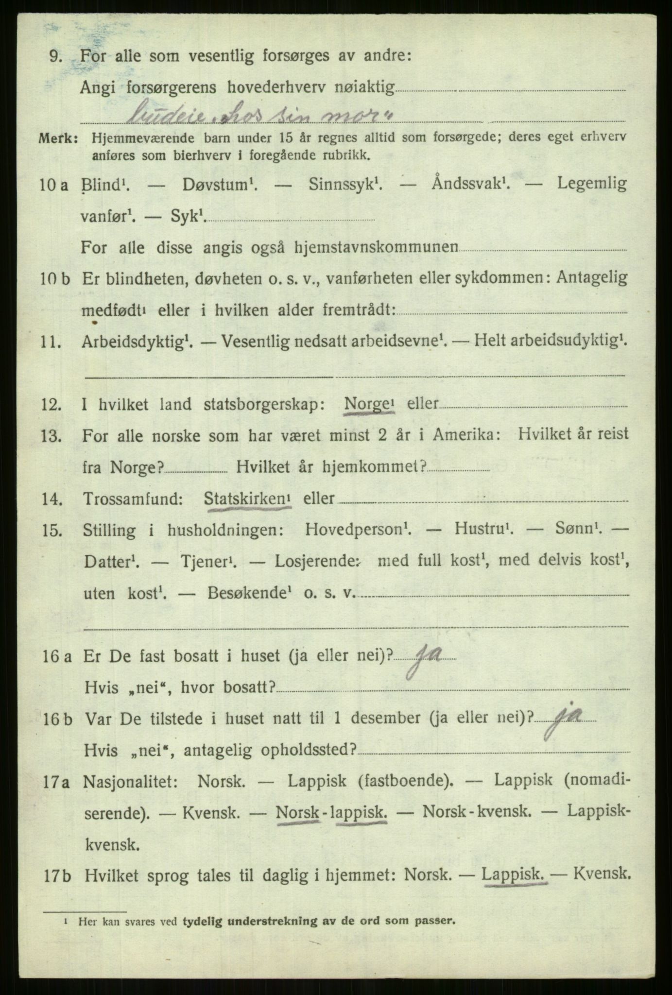 SATØ, Folketelling 1920 for 1938 Lyngen herred, 1920, s. 3546