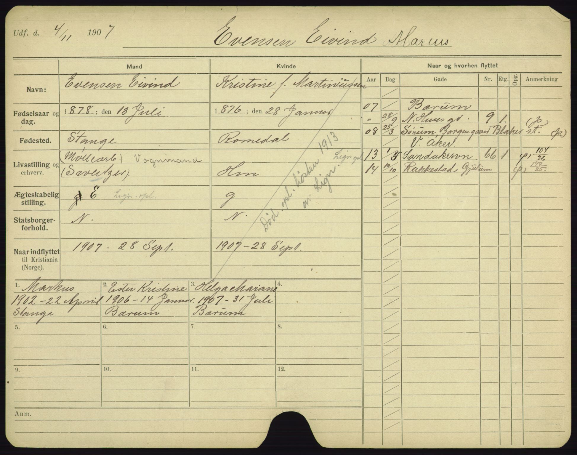 Oslo folkeregister, Registerkort, AV/SAO-A-11715/F/Fa/Fac/L0002: Menn, 1906-1914, s. 1200a