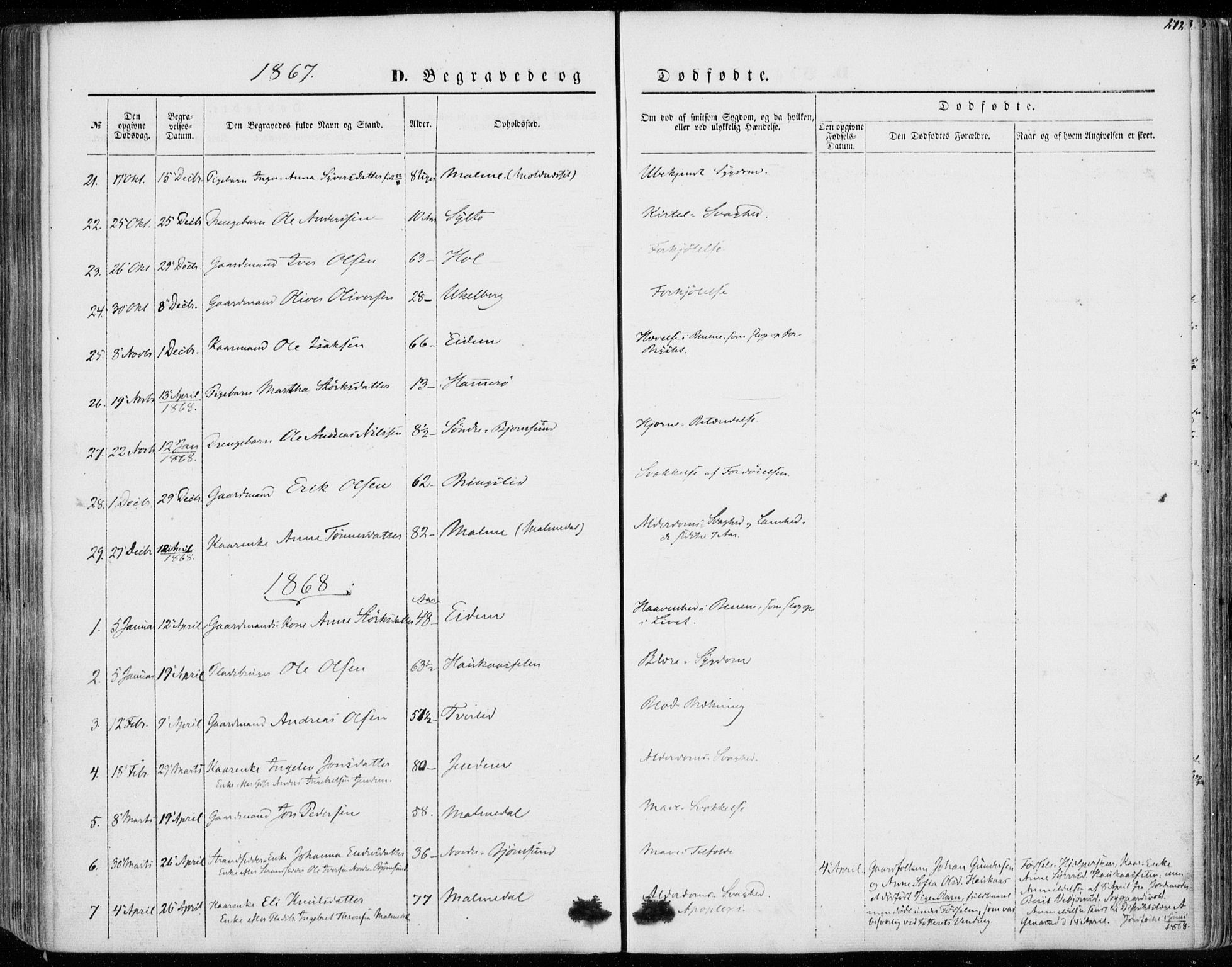 Ministerialprotokoller, klokkerbøker og fødselsregistre - Møre og Romsdal, AV/SAT-A-1454/565/L0748: Ministerialbok nr. 565A02, 1845-1872, s. 272