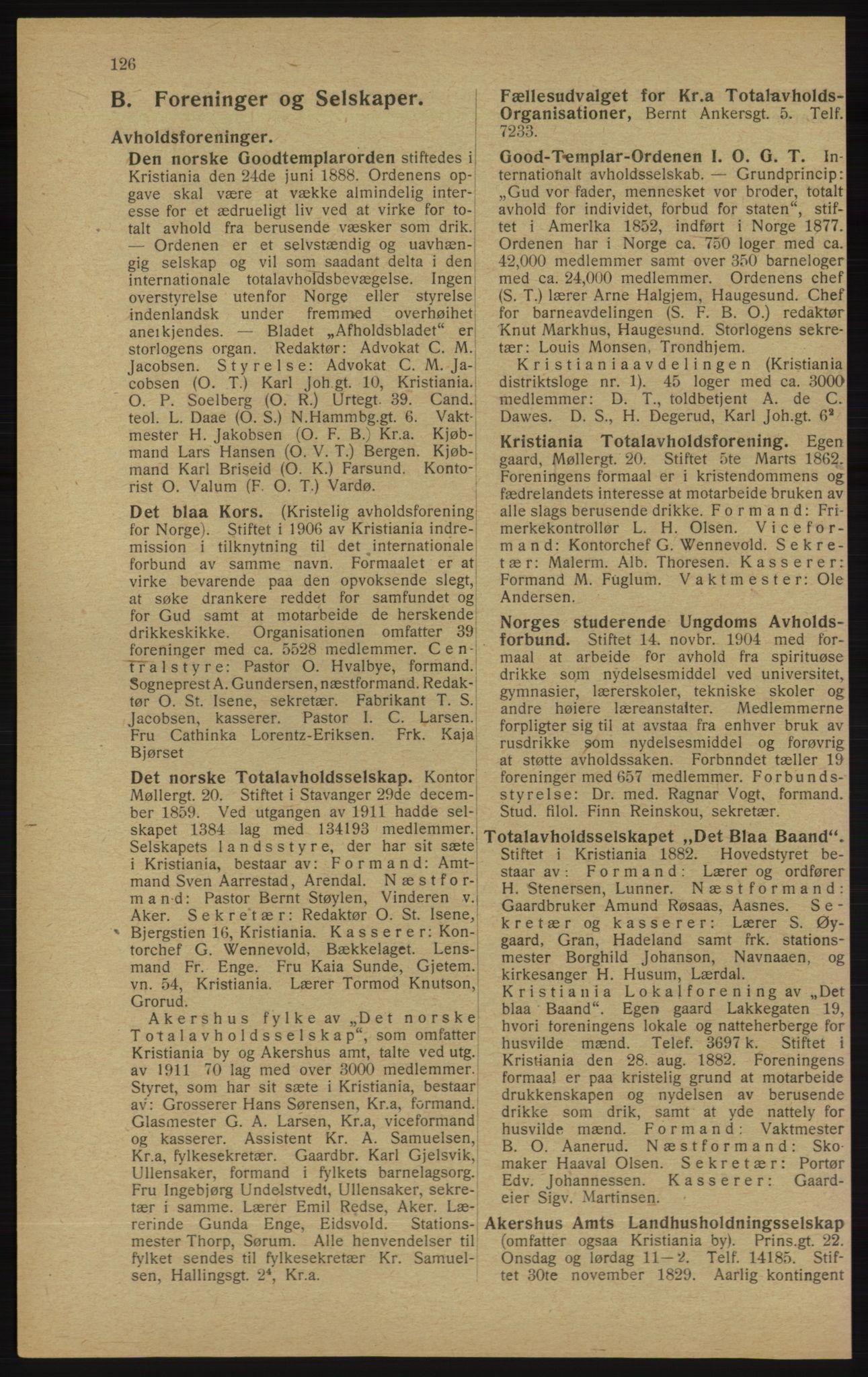 Kristiania/Oslo adressebok, PUBL/-, 1913, s. 128