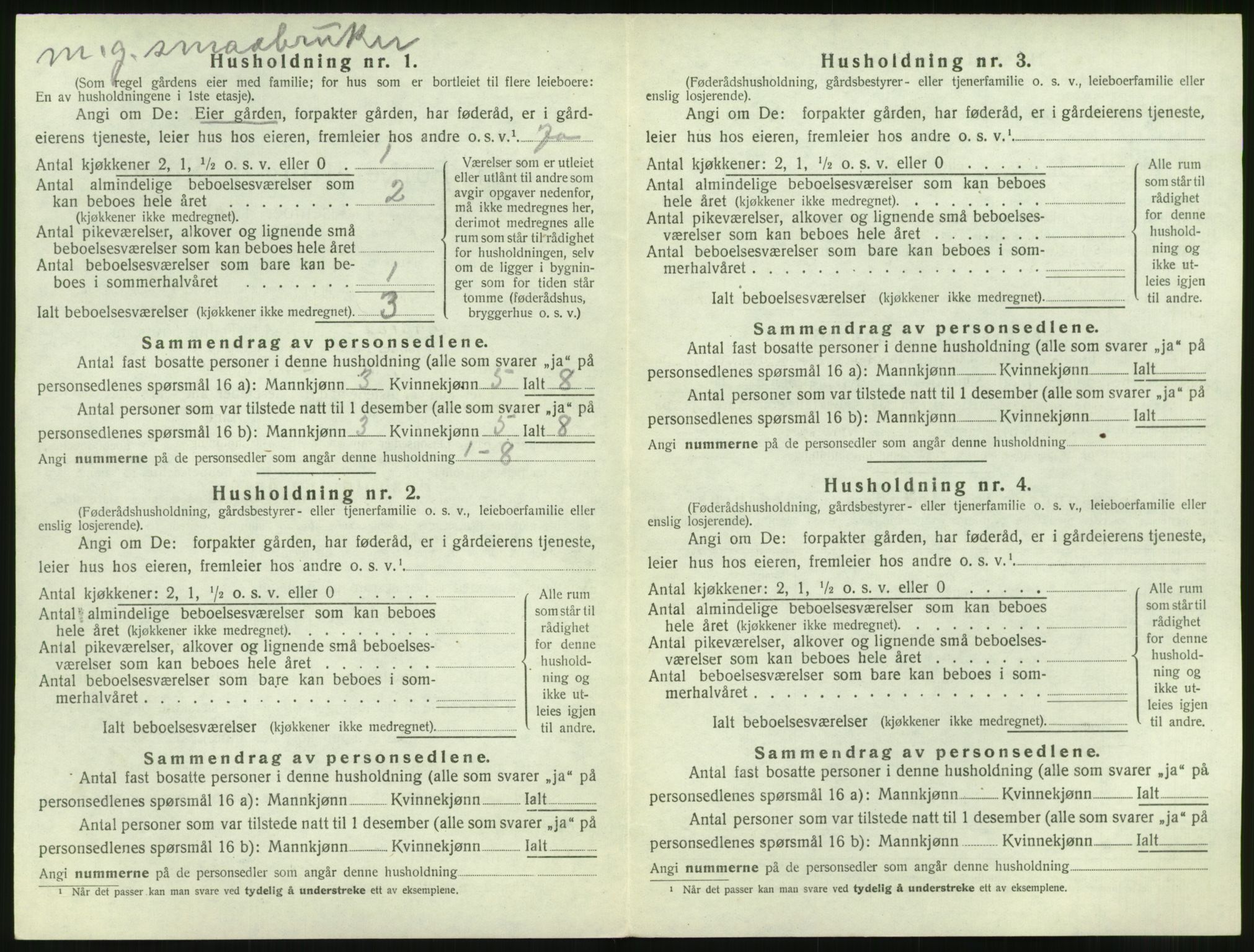 SAT, Folketelling 1920 for 1530 Vatne herred, 1920, s. 345