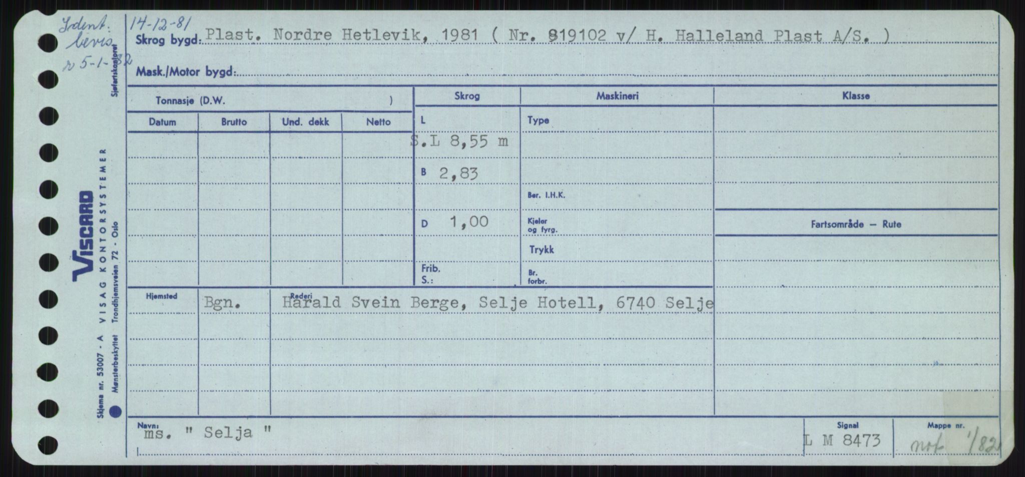 Sjøfartsdirektoratet med forløpere, Skipsmålingen, AV/RA-S-1627/H/Ha/L0005/0001: Fartøy, S-Sven / Fartøy, S-Skji, s. 303