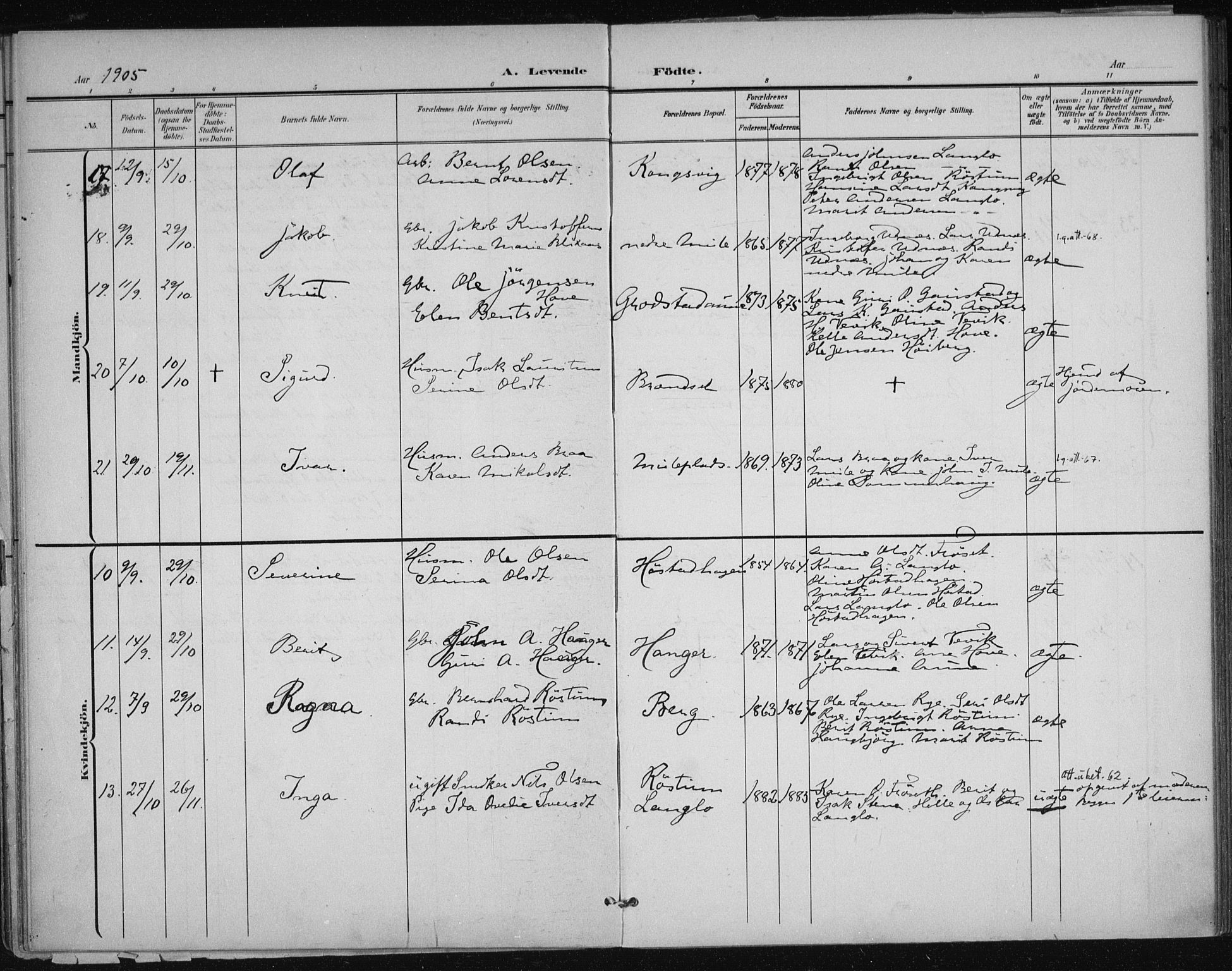 Ministerialprotokoller, klokkerbøker og fødselsregistre - Sør-Trøndelag, AV/SAT-A-1456/612/L0380: Ministerialbok nr. 612A12, 1898-1907